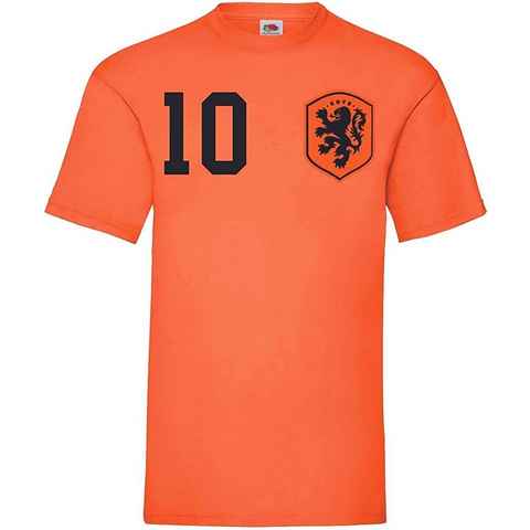Youth Designz T-Shirt Niederlande Holland Herren T-Shirt im Fußball Trikot Look mit trendigem Motiv