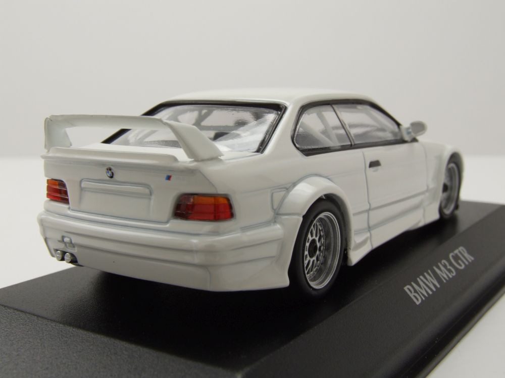 Maxichamps Modellauto BMW M3 E36 GTR 1993 weiß, Maßstab 1:43