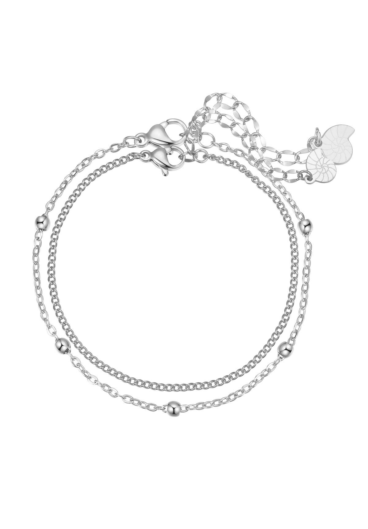 Armketten Set Damen Edelstahl Set mehrreihig, 18K Gold Roségold