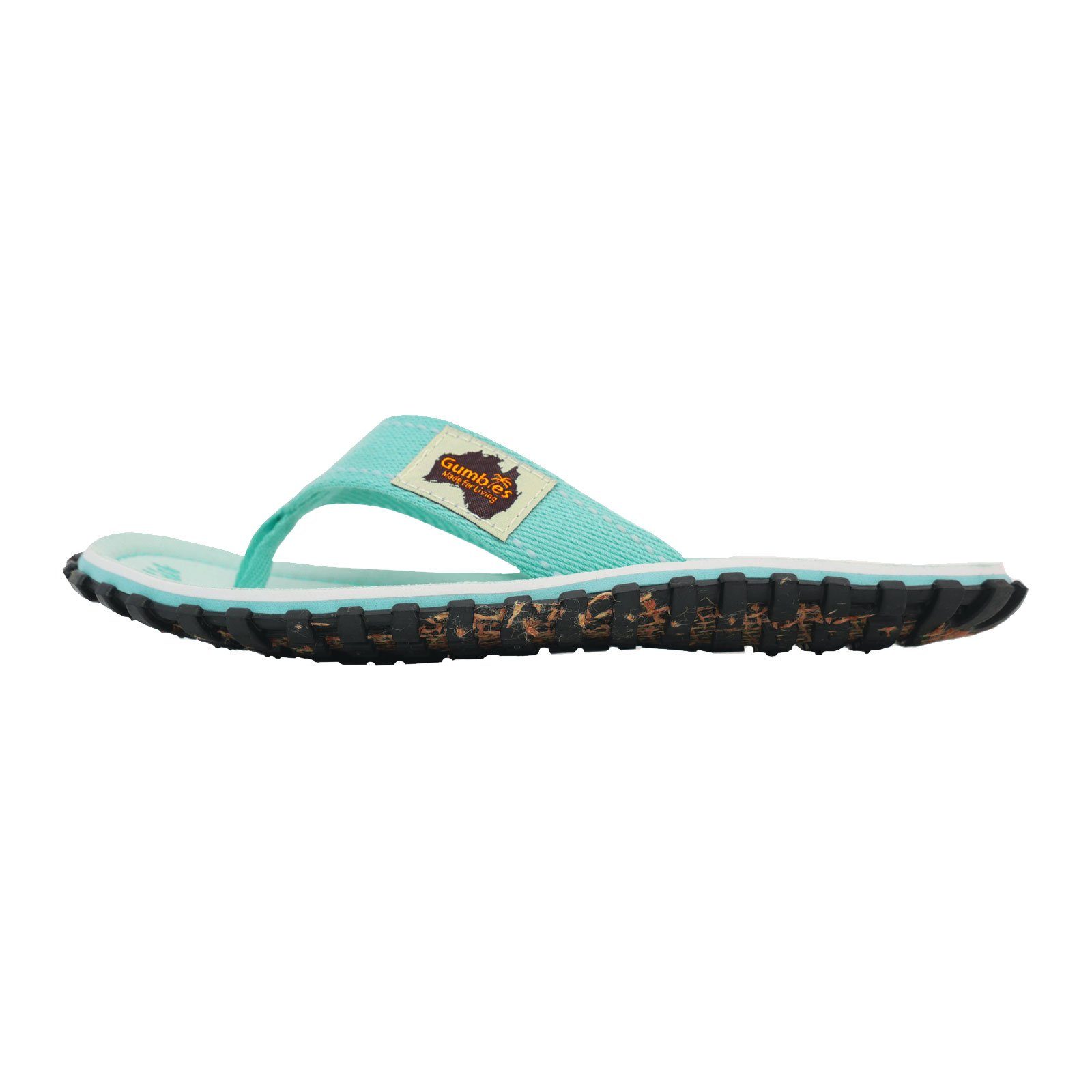 Fußbett mit ergonomisch Islander geformten Zehentrenner Gumbies mint boho 2232