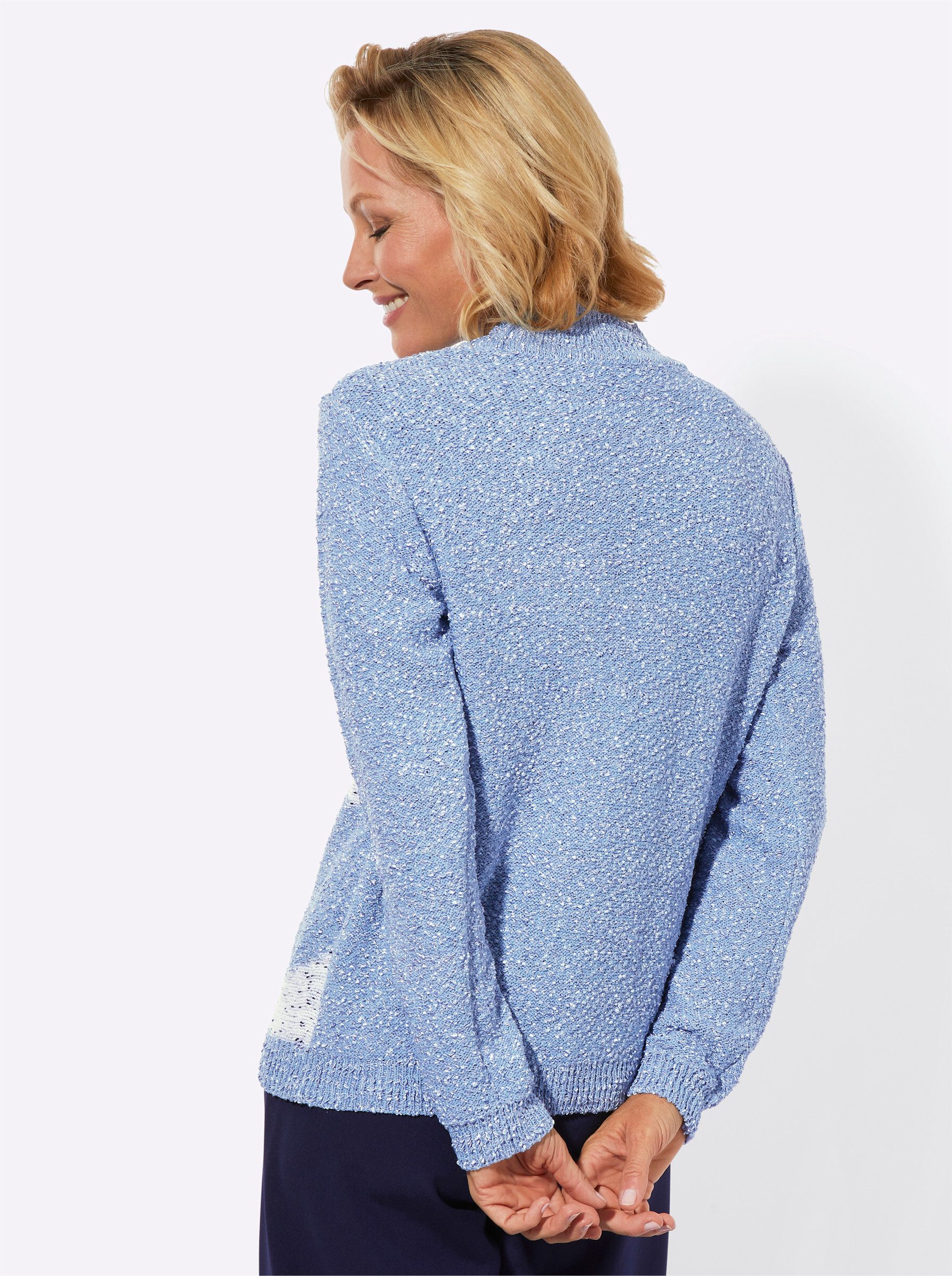 Witt Strickpullover Stehkragen-Pullover Langarm Links-Strick