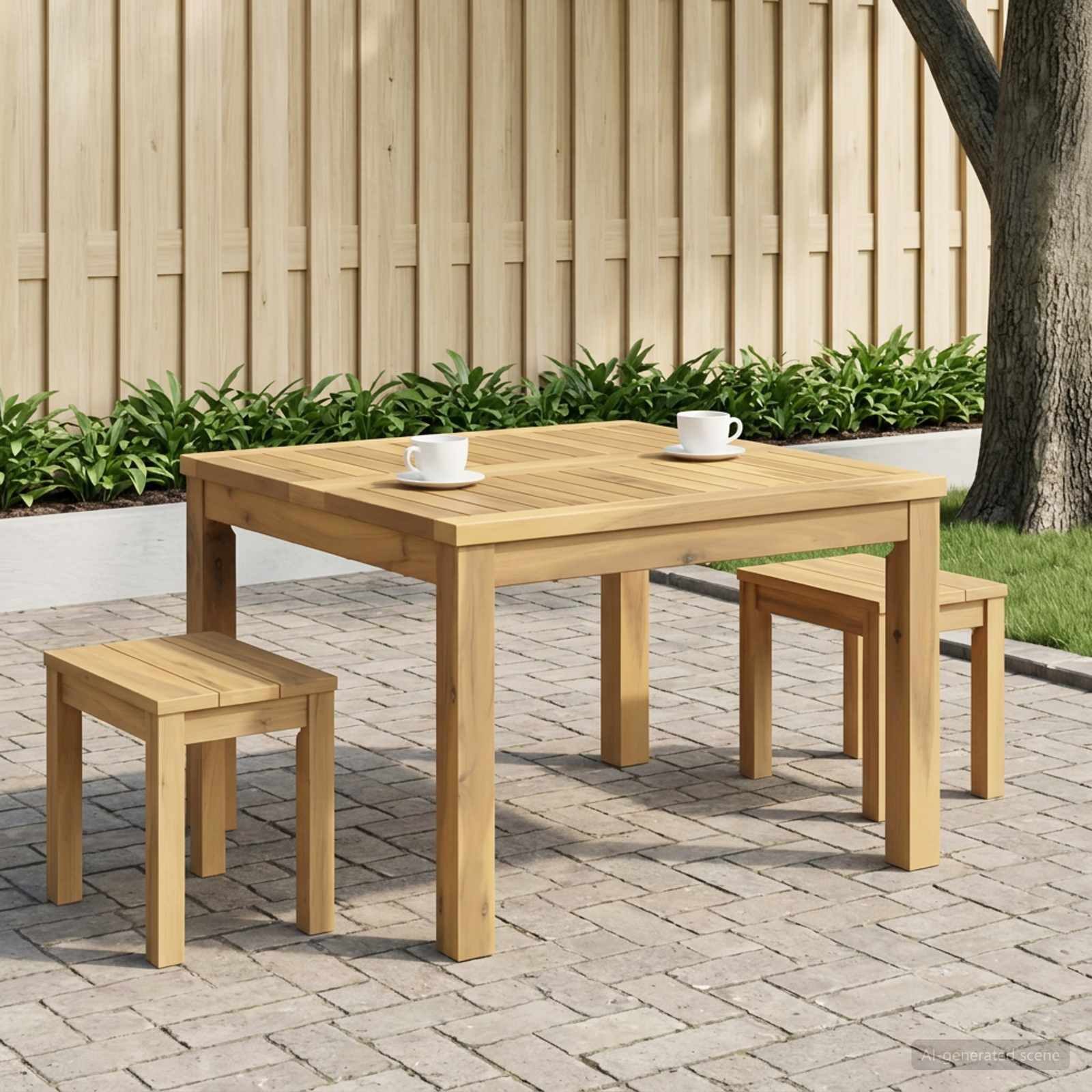 vidaXL Couchtisch Couchtisch Weiß 60 x 60,5 x 36 cm Massivholz (1-St)
