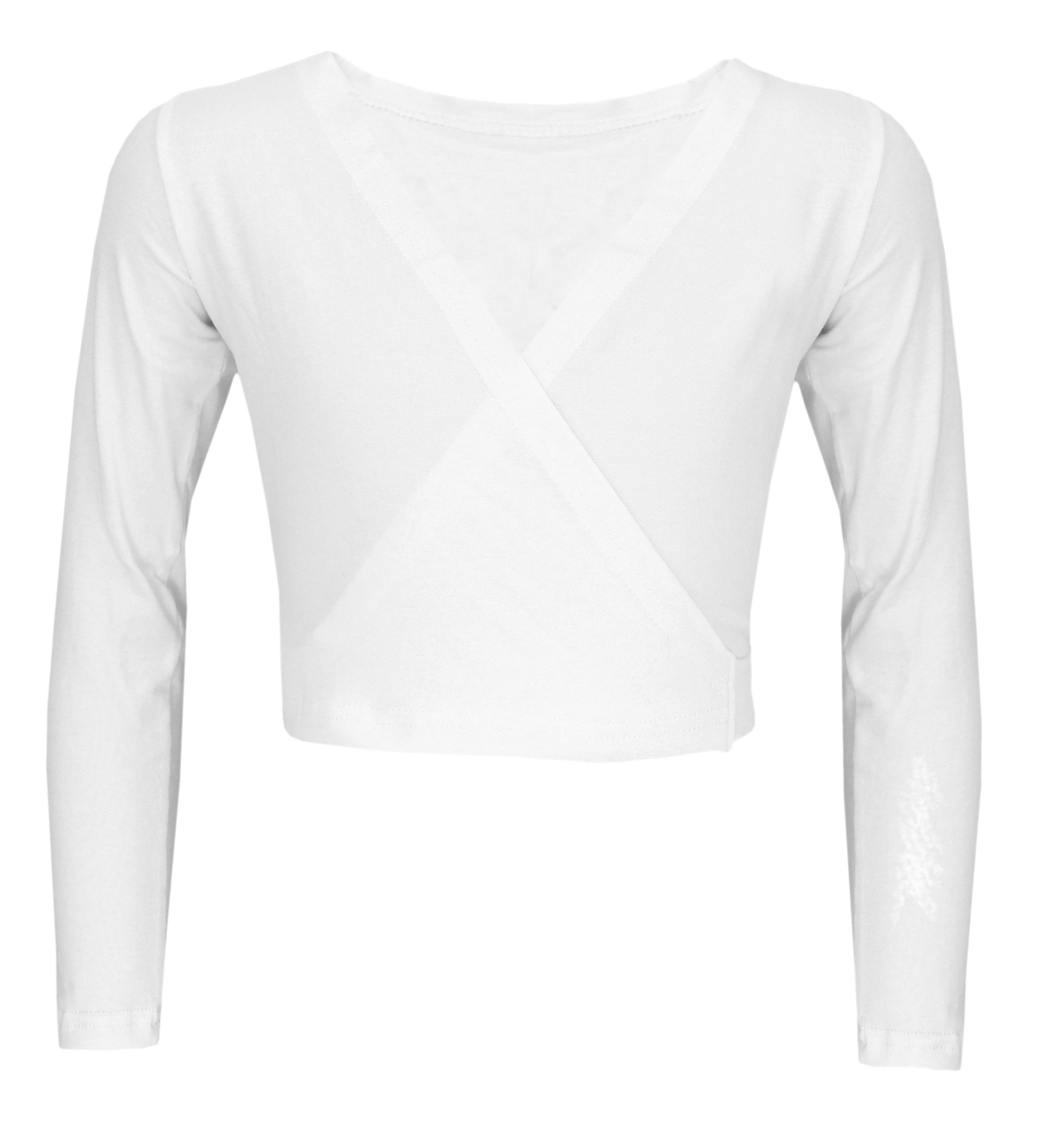 Aquarti Bolerojacke Aquarti Mädchen Ballett Bolero Wickeljacke Langarm