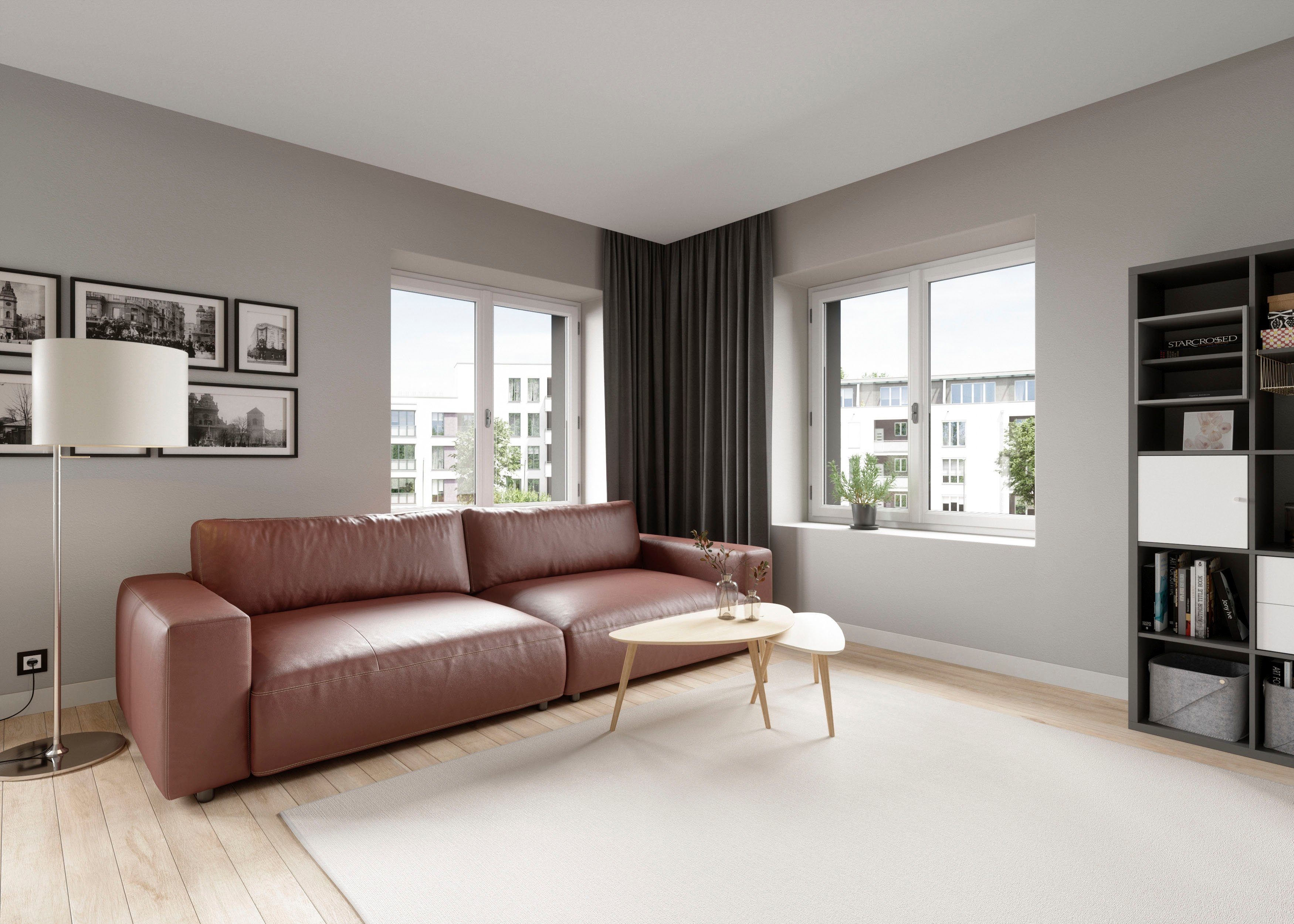 Qualitäten branded by GALLERY in Nähten, LUCIA, vielen Musterring Big-Sofa und M 2,5-Sitzer 4 unterschiedlichen