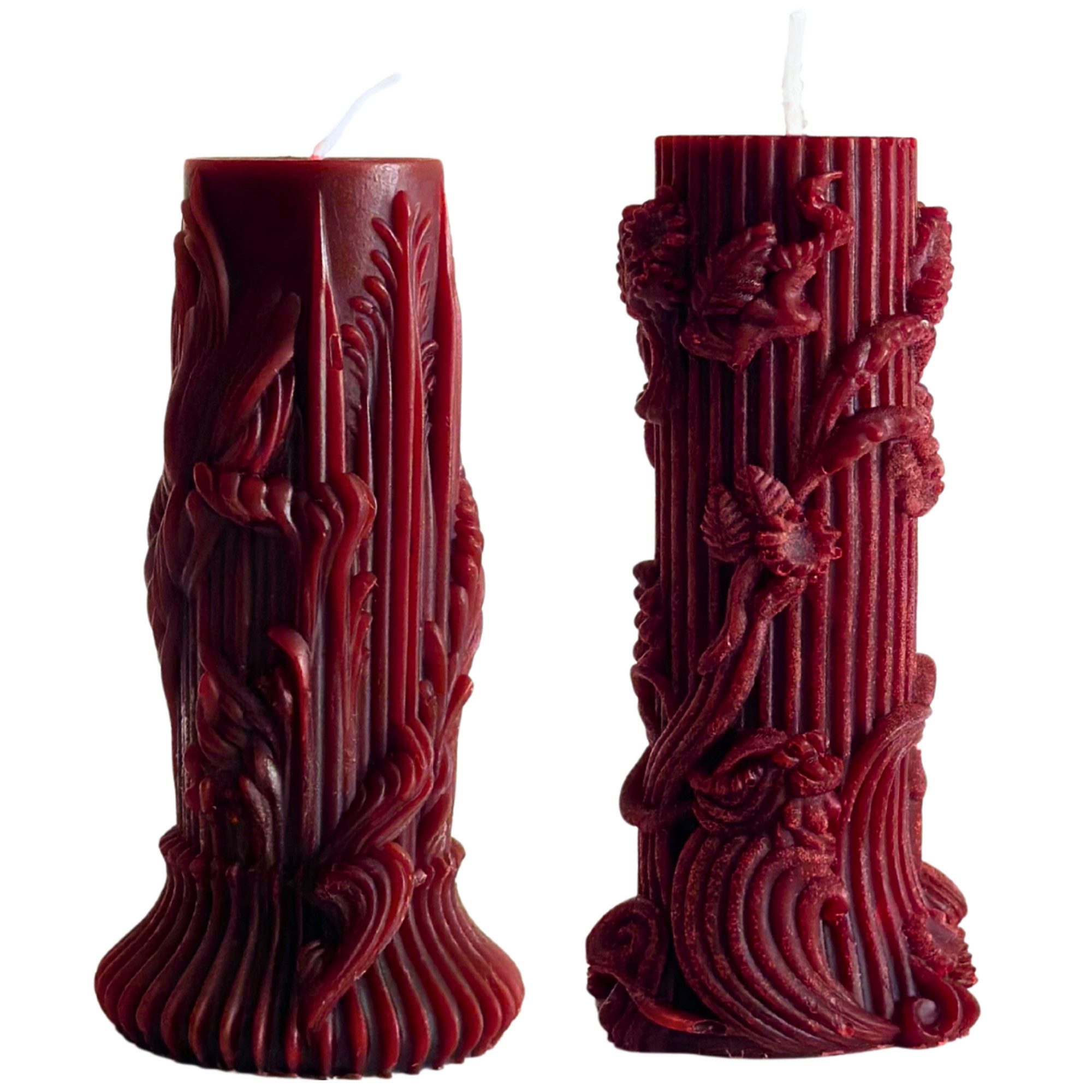 NoblesBox Formkerze Handgemachte Kerze, Dekokerze, Wachskerze, Haushaltskerze, (2-tlg), Stumpenkerze, Tischkerze