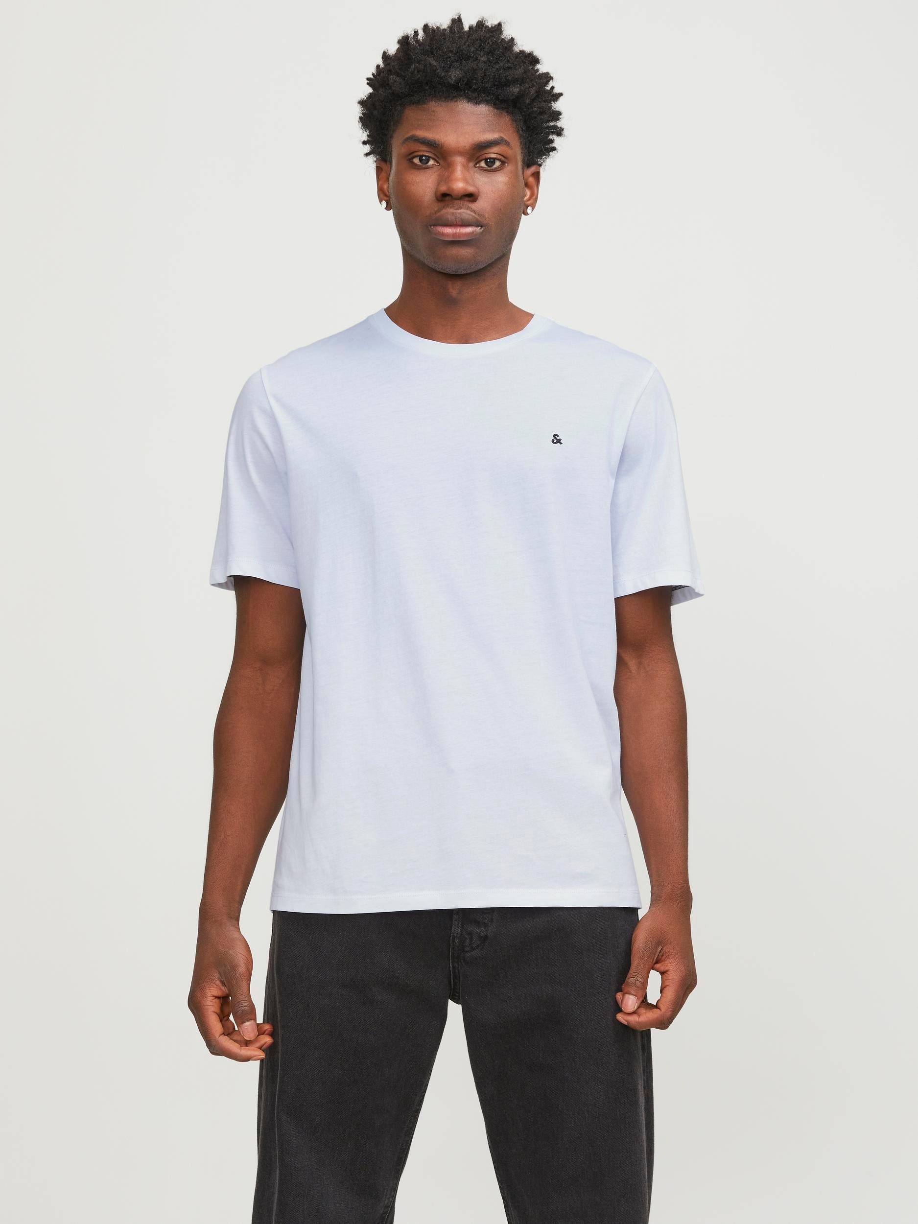 Jack & Jones Rundhalsshirt JJEPAULOS TEE SS CREW NECK NOOS White