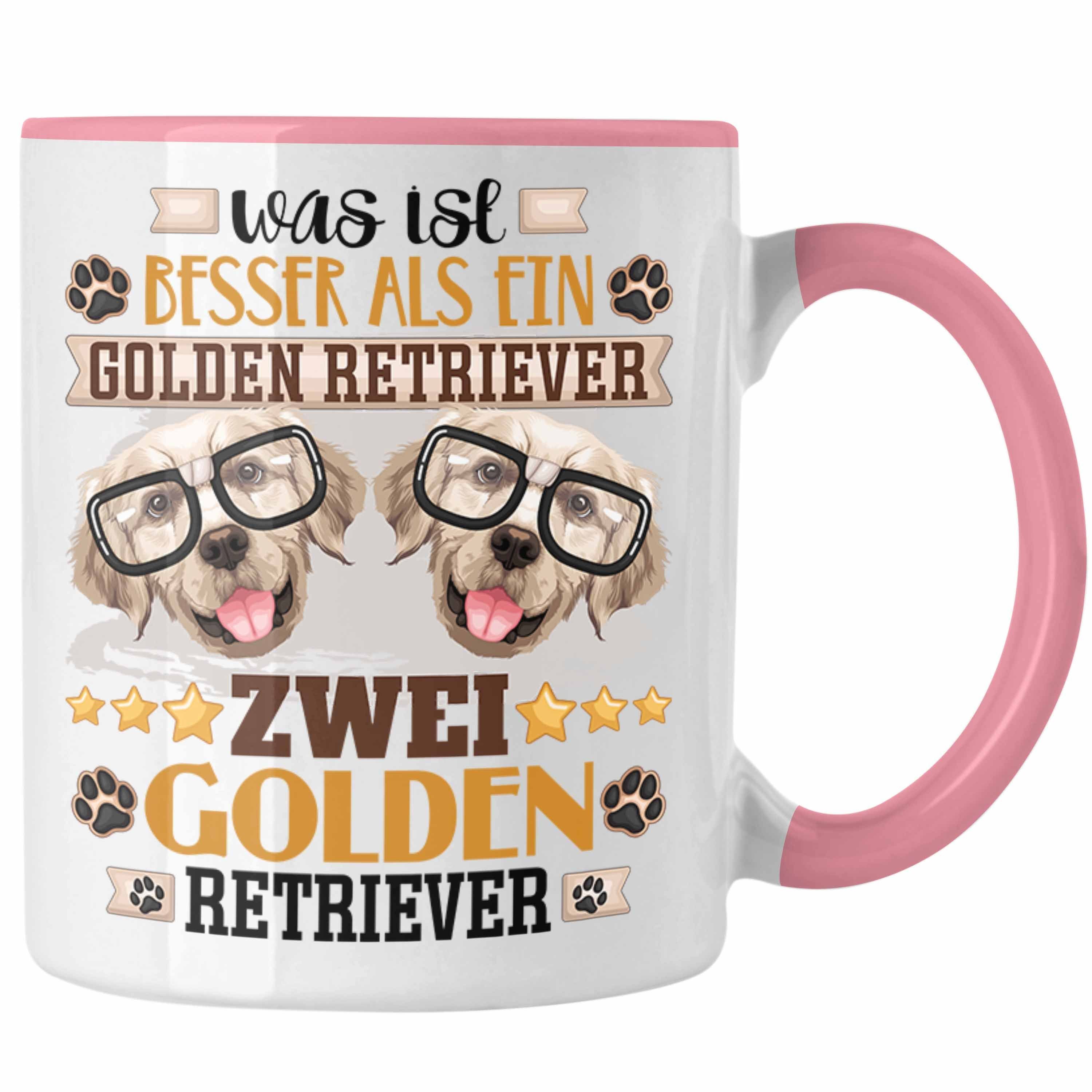 Trendation Tasse Golden Retriever Besitzer Tasse Geschenk Lustiger Spruch Geschenkidee Rosa