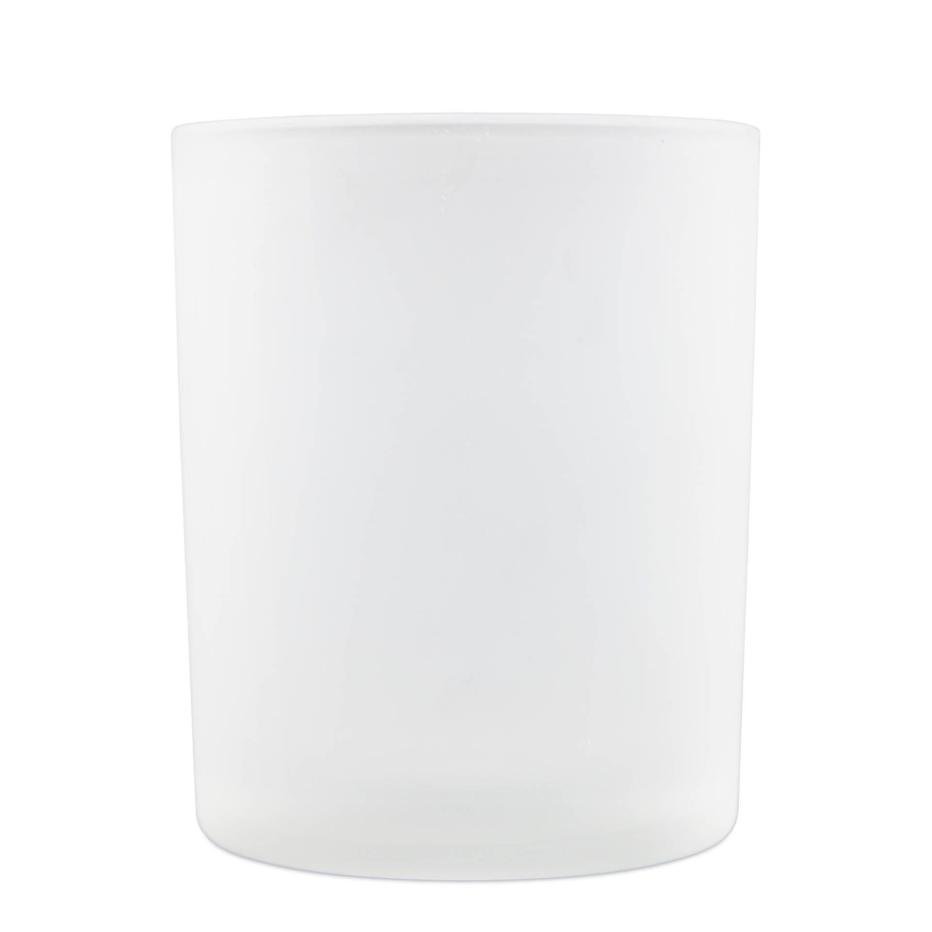 DistrEbution Glas Kerzenglas gefrostet matt 200 ml, 1-tlg., Hitzebeständig für die Verwendung von Glaskerzen