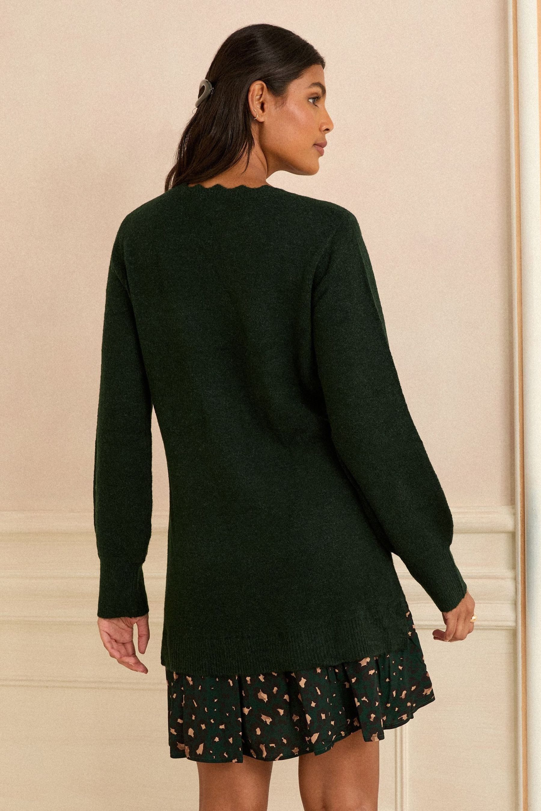 Love & Roses Minikleid Love & Roses Strick-Minikleid mit Webrock, Regular ( günstig online kaufen