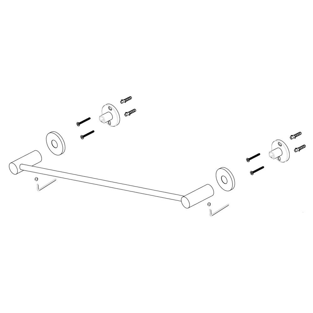 Aloni Handtuchhalter CR2114-BC, Aloni Handtuchhalter 57 cm Kupfer gebürstet