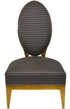 Casa Padrino Sessel Luxus Salon Sessel Silber / Schwarz / Hellbraun 65 x 77 x H. 114 cm - Luxus Qualität