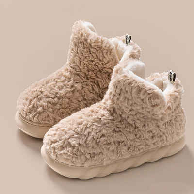 Daisred Damen Warme Домашнє взуття Stiefel Gestrickte Mode Winterschuhe Plüsch Домашнє взуття