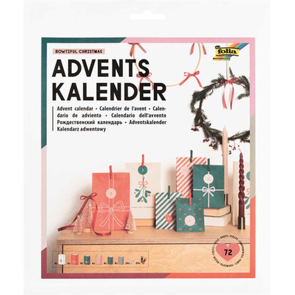 Folia Adventskalender folia Adventskalender mehrfarbig