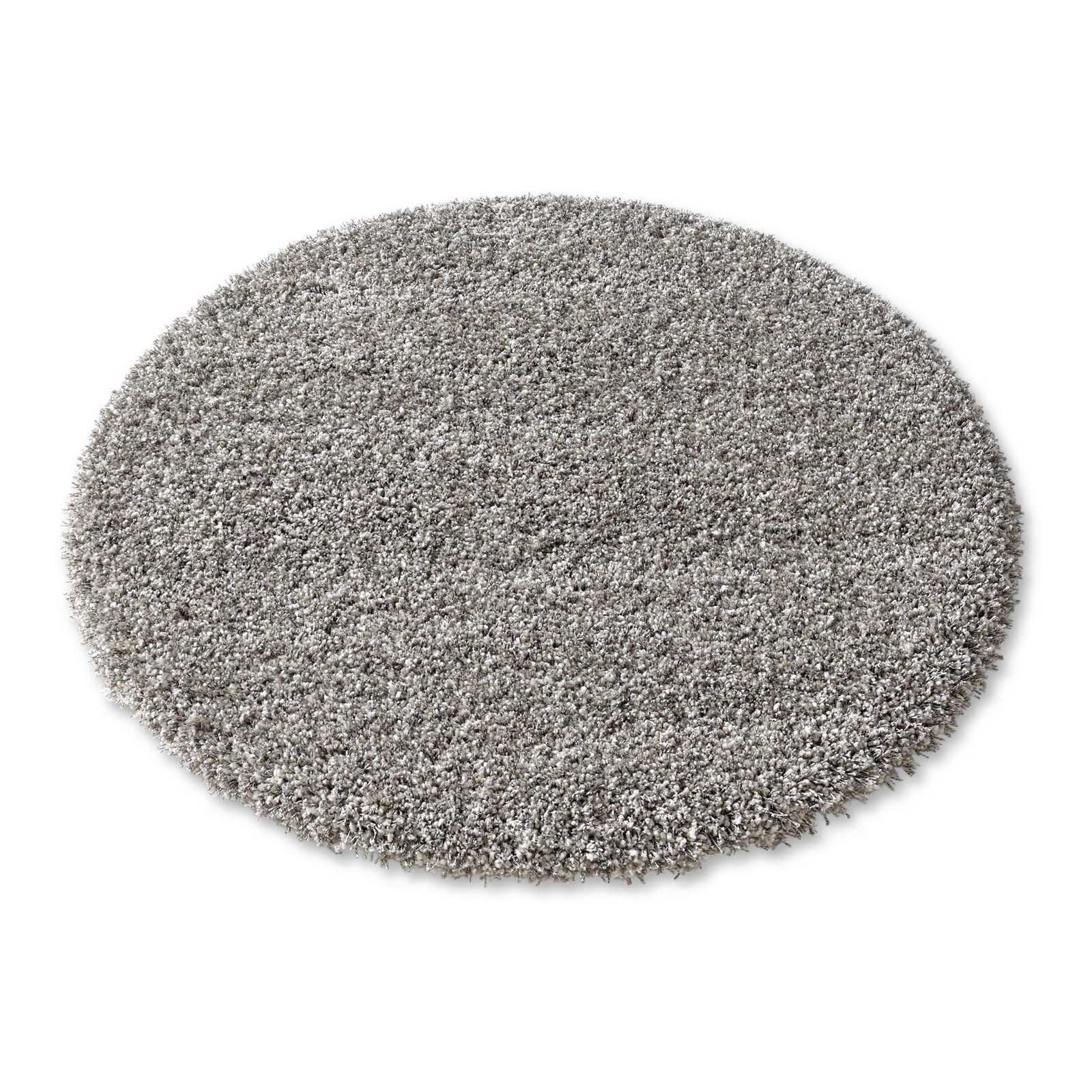 TaraCarpet Langflor-Teppich Ragolle Twilight, rund, Höhe: 60 mm, Shaggy Hochflorteppich grau Wohnzimmer Schlafzimmer 120 rund