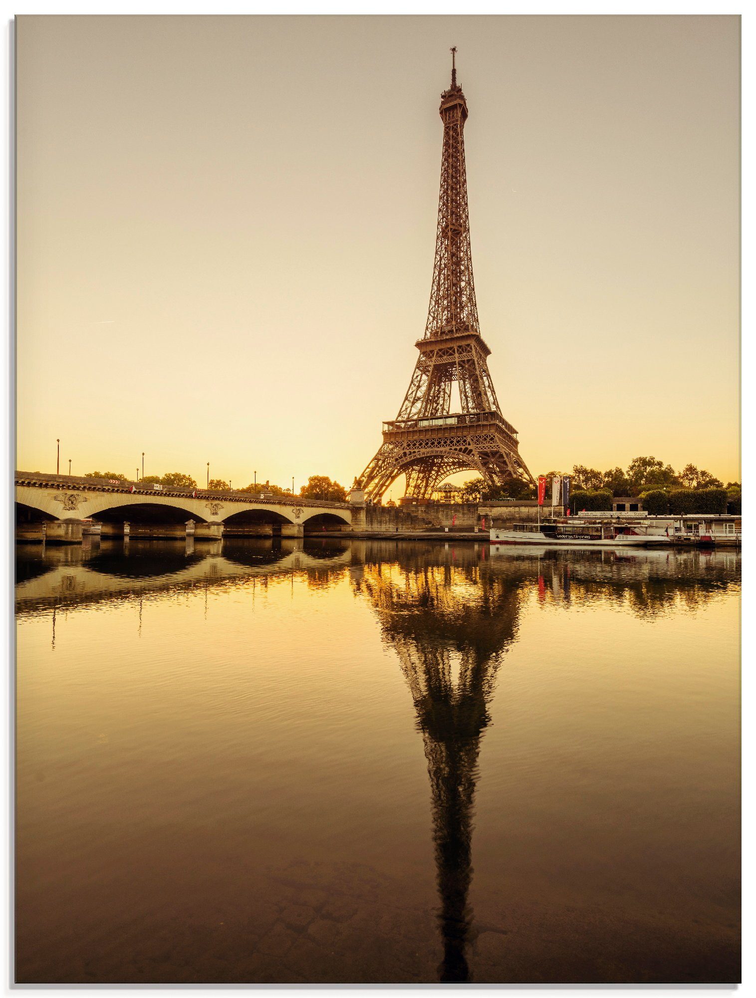 Artland Glasbild Paris Eiffelturm V, Gebäude (1 St), in verschiedenen Größen