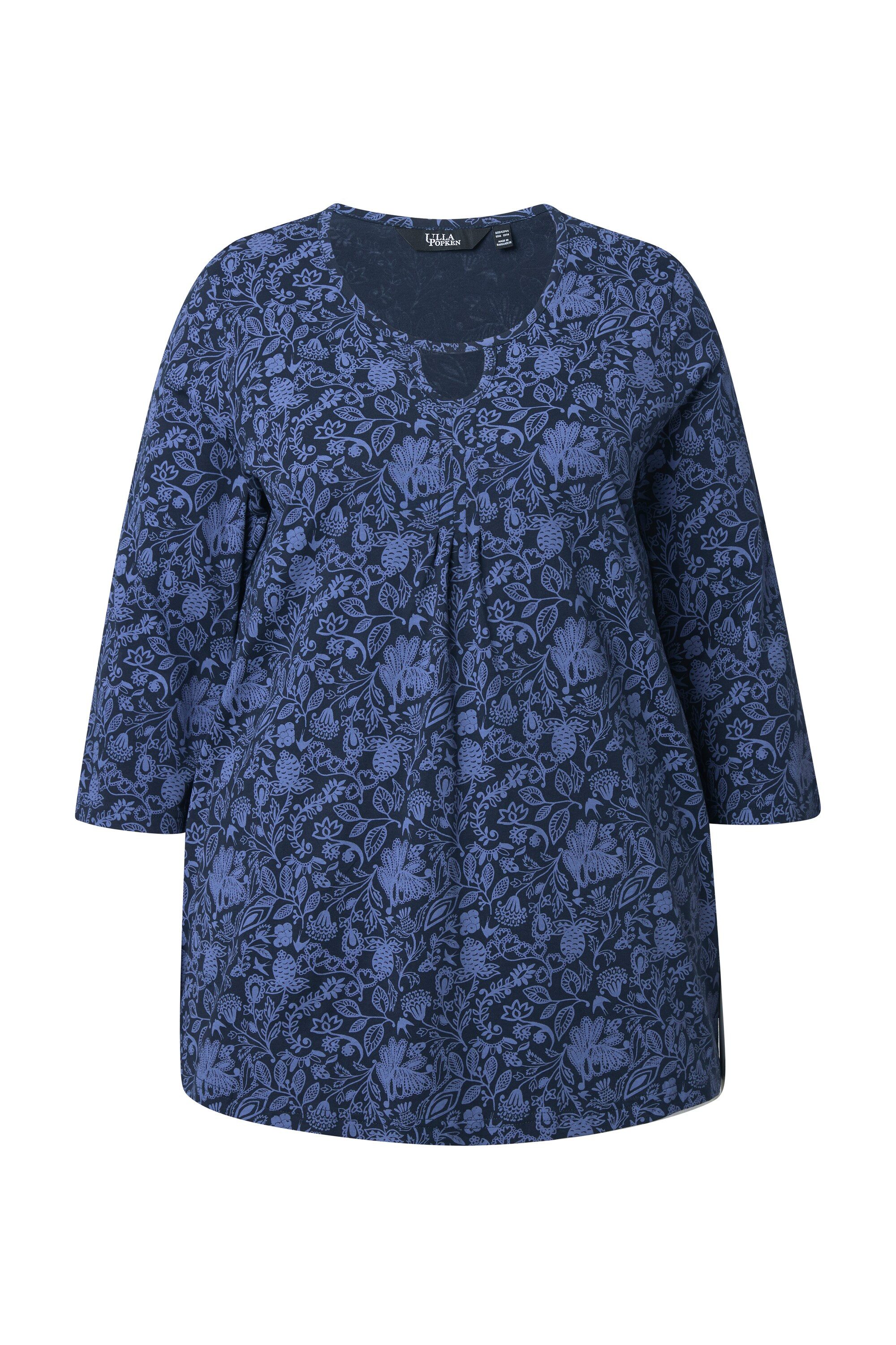 Ulla Popken T-Shirt Shirt Blüten A-Linie günstig online kaufen