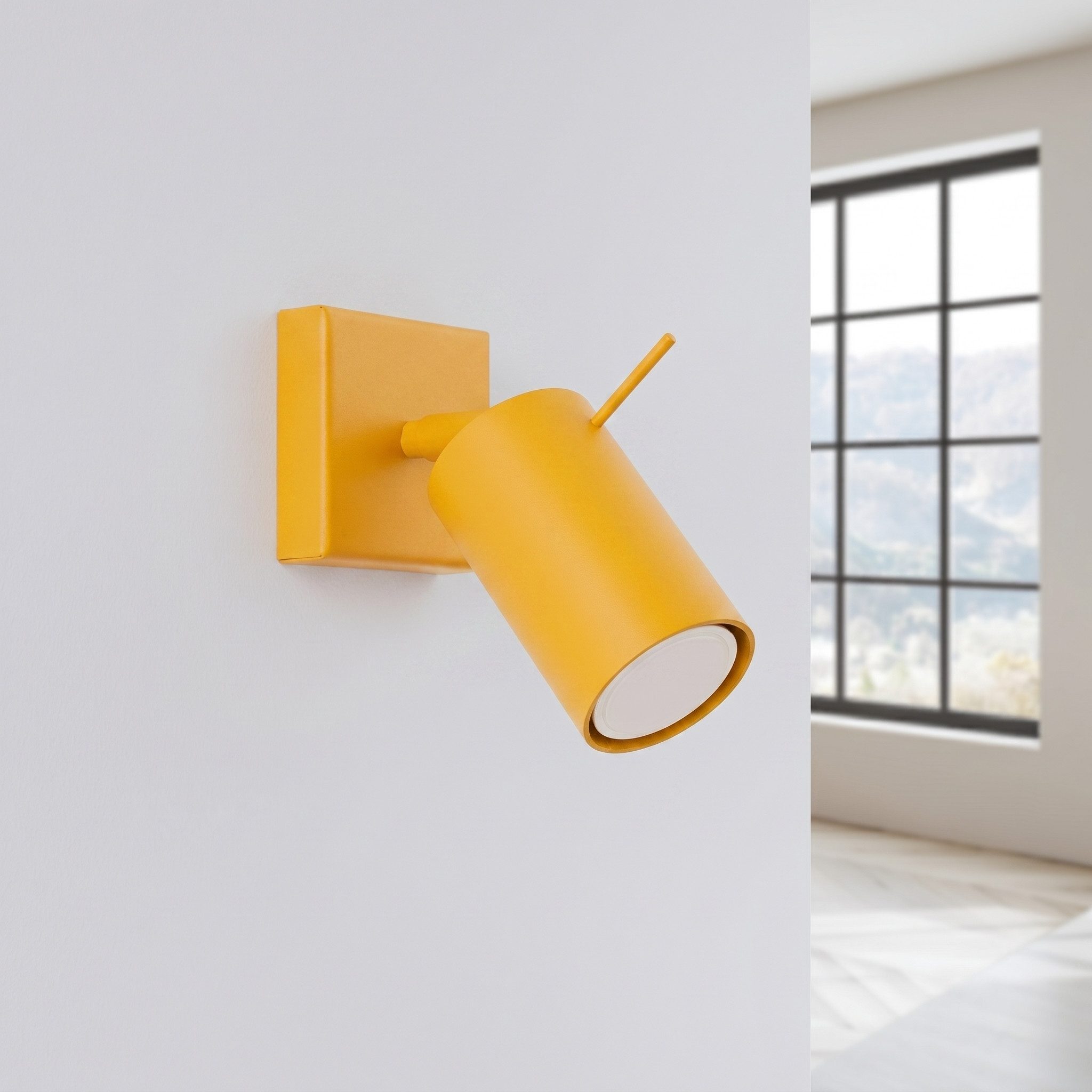 SOLLUX lighting Wandleuchte Wandleuchte RING gelb, Nicht enthalten