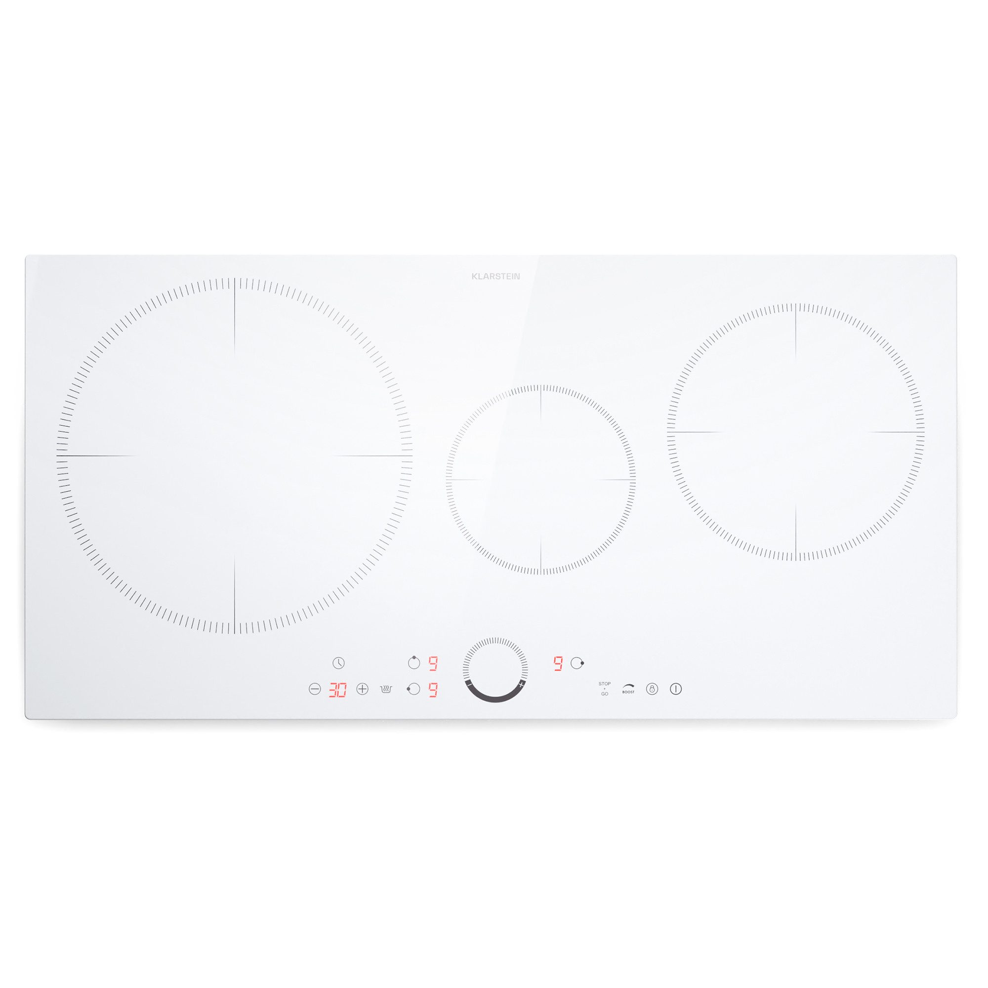 Klarstein Induktions-Kochfeld Delicatessa 80, Kochfelder Induktion Hob 3 Zonen 6000 W