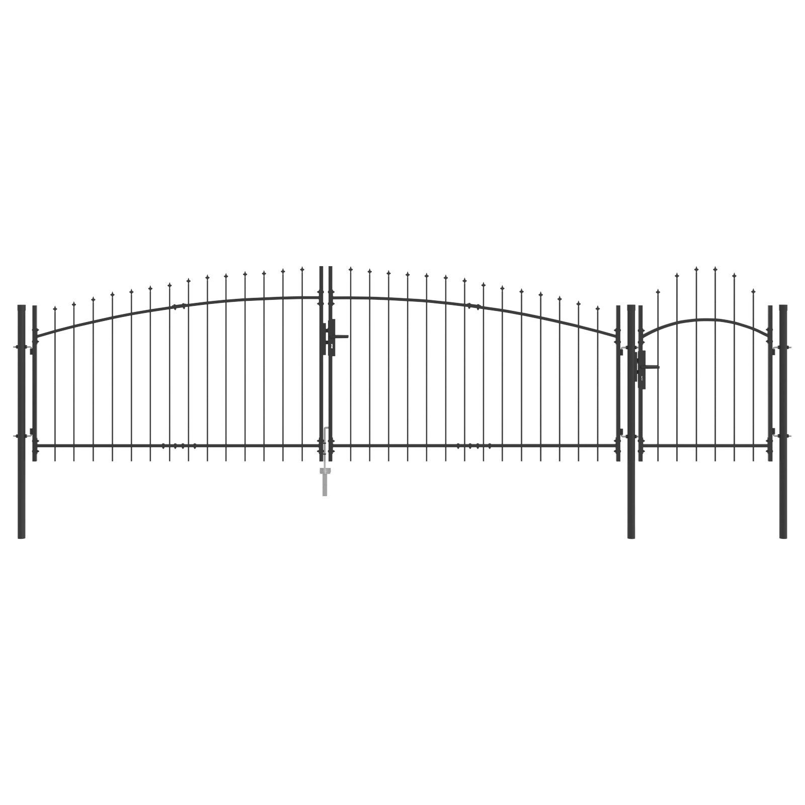 vidaXL Gartentor Gartentor mit Speartop Grau günstig online kaufen