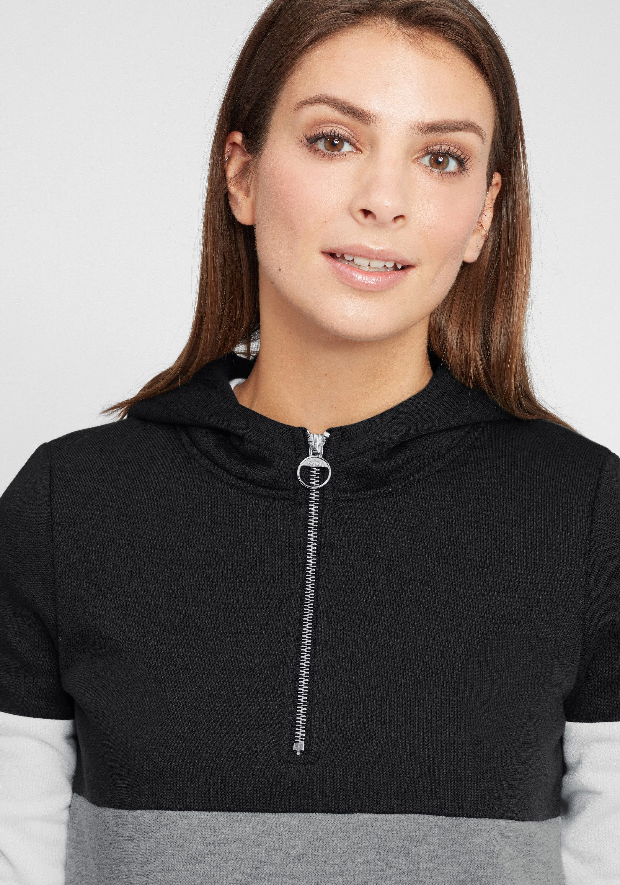 OXMO Hoodie OXOmara Kapuzenpullover mit Reißverschluss