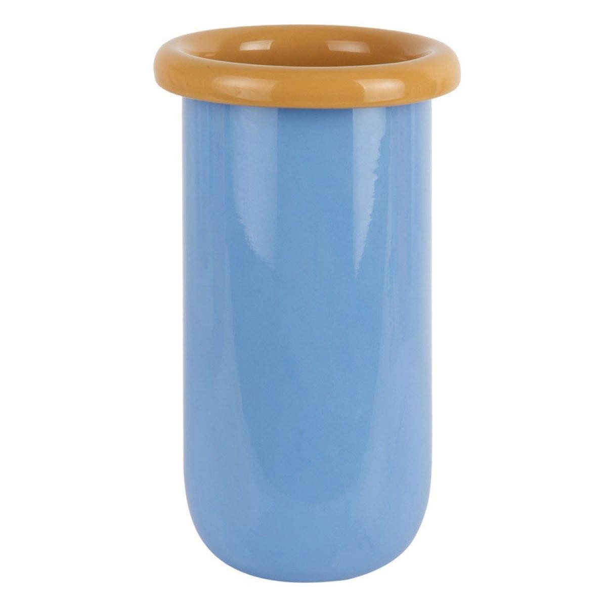 Present Time Dekovase Vase Plegado Gelb Blau (25,3cm)