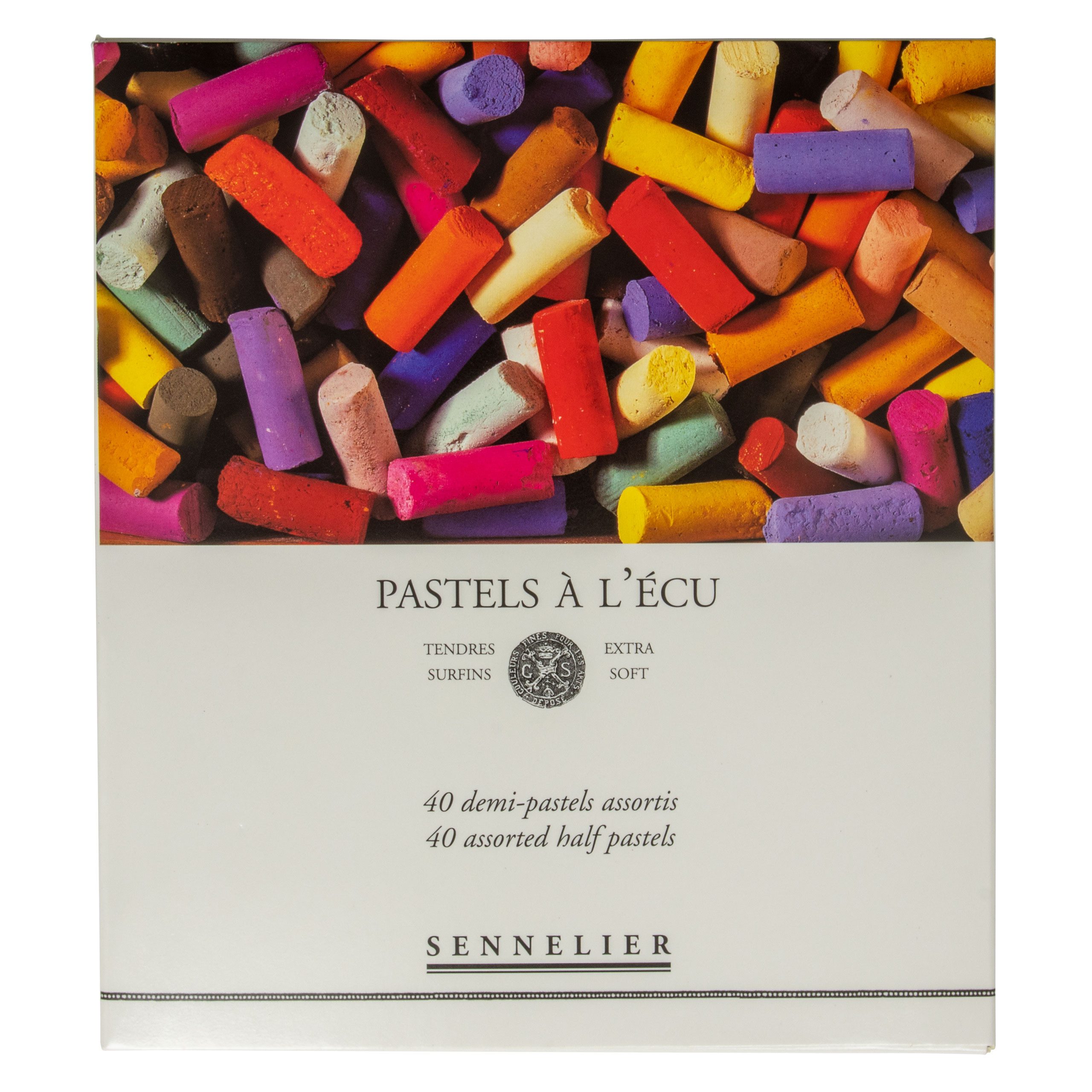 SENNELIER Pastellkreide Pastellfarben - Kartonschachtel mit 40 halben Pastellen ECU - N132230
