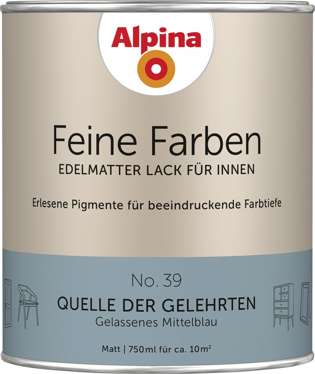 Alpina Wandfarbe Alpina Feine Farben Lack No. 39 Quelle der