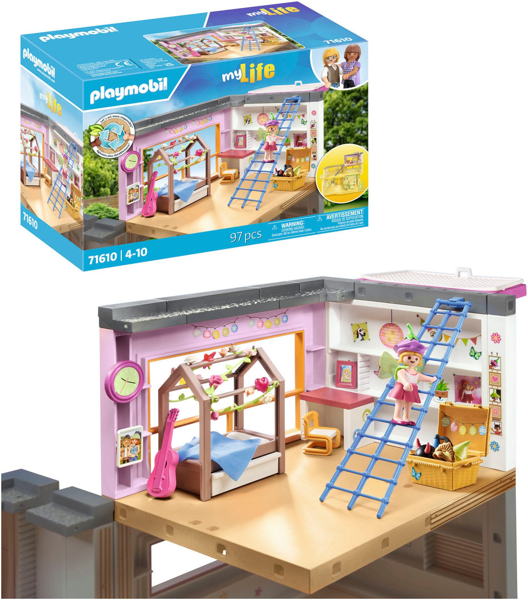 Playmobil® Kinderzimmer (71610), myLife Konstruktions-Spielset, (97 St), Ma günstig online kaufen