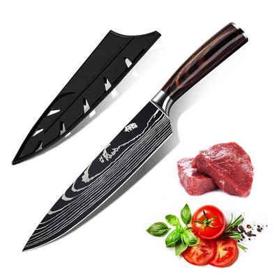 MDHAND Мясные ножи, Professionelles Кухонные ножи, 7CR17 Rostfreier Stahl mit Messerscheide