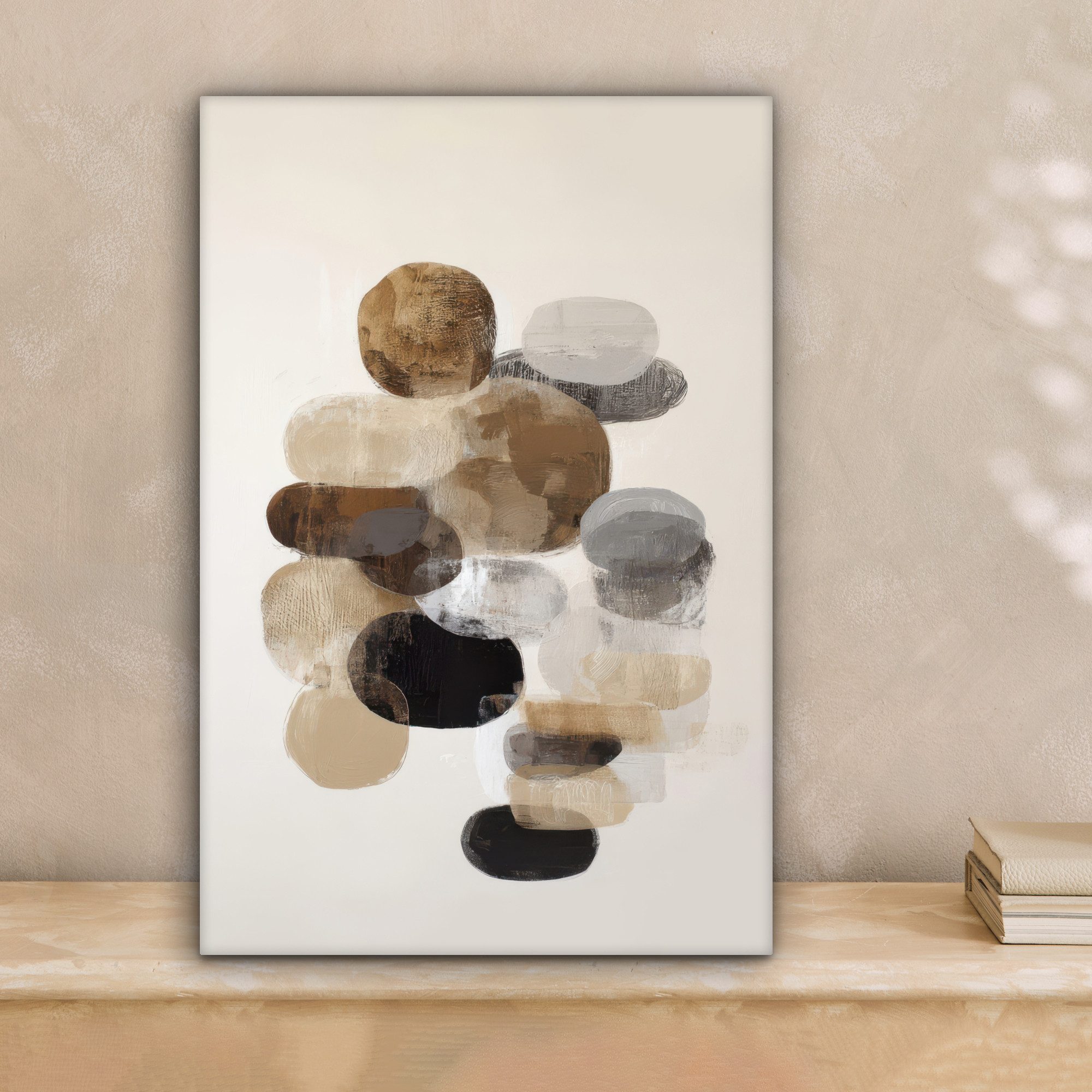 OneMillionCanvasses® Leinwandbild Oval - Farbflächen - günstig online kaufen