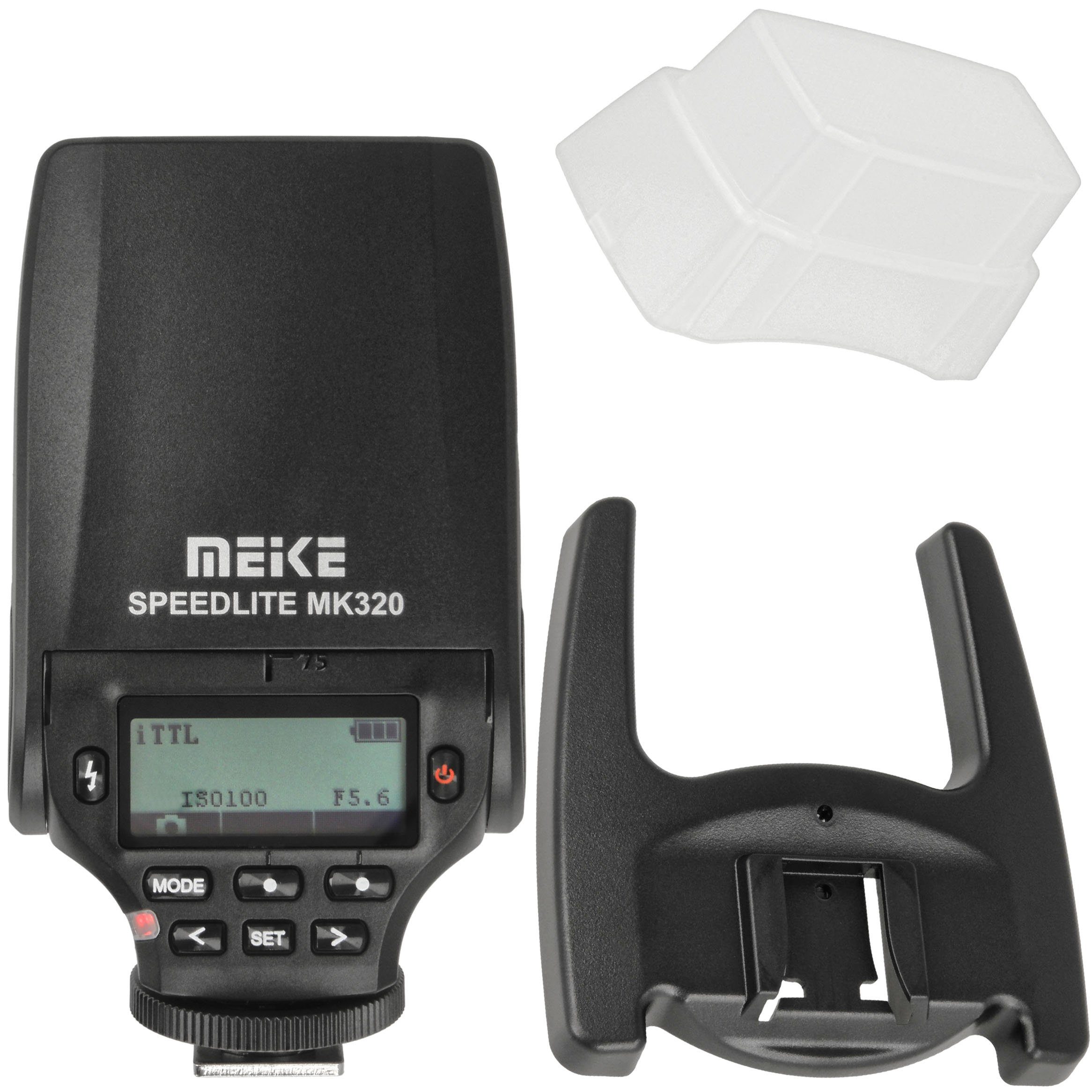 Meike Nikon Speedlite Blitzgerät TTL-Blitzgerät Meike MK-320N + Aufsteckdiffusor. für