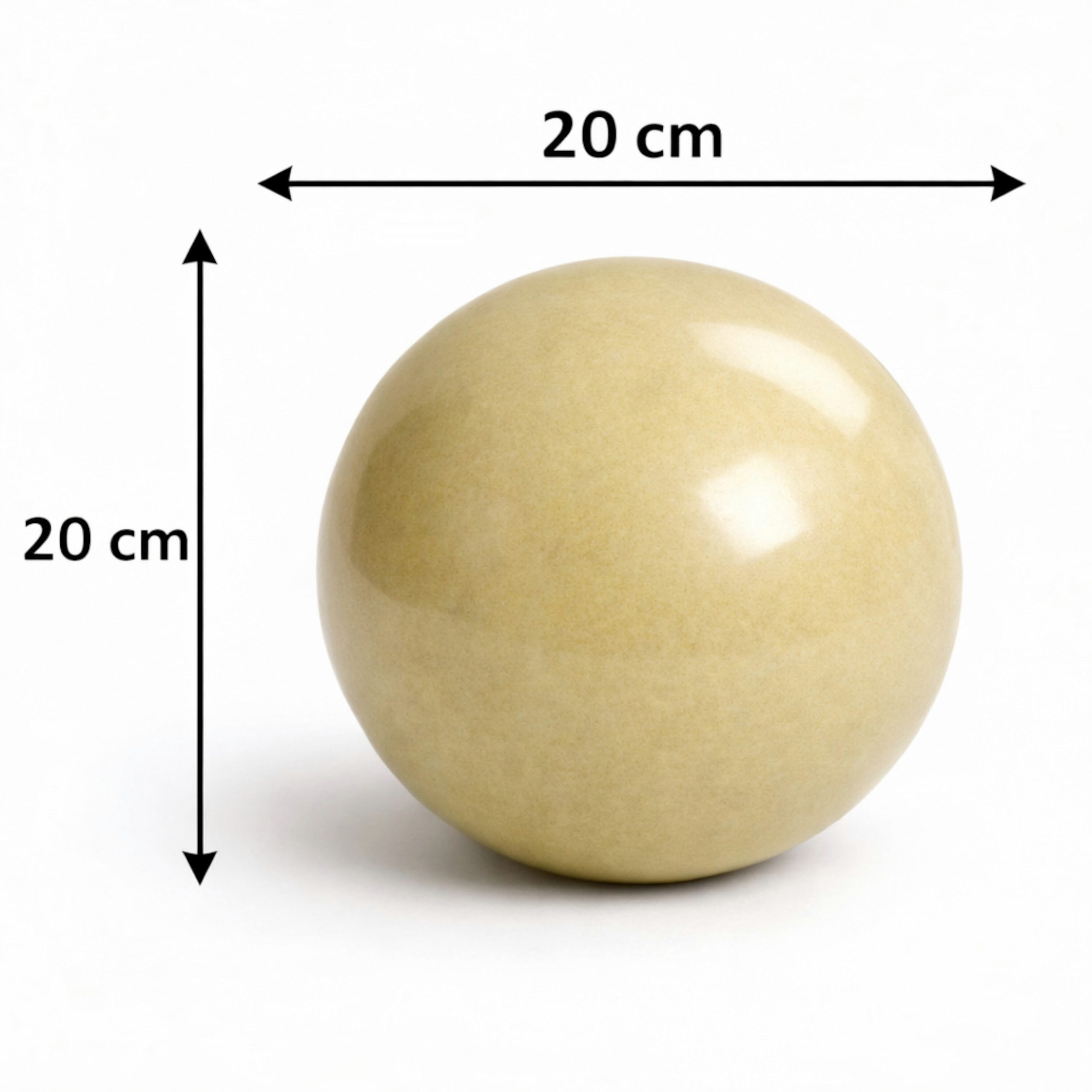 KERAZO Dekokugel 20 cm Keramik Gartenkugel Dekokugel Rosenkugel, Sandfarben, Frostfest, wetterfest, pflegeleicht, robust und vielseitig nutzbar