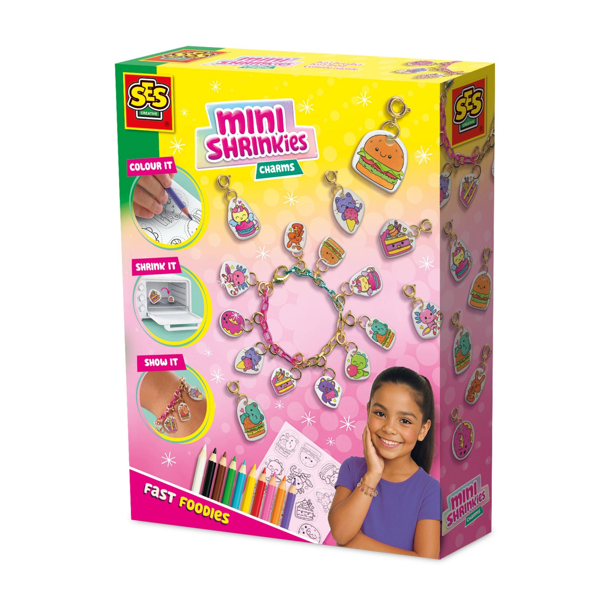 SES Creative Spiel SES Creative Mini Shrinkies – Charms Fast Foodies (14173)