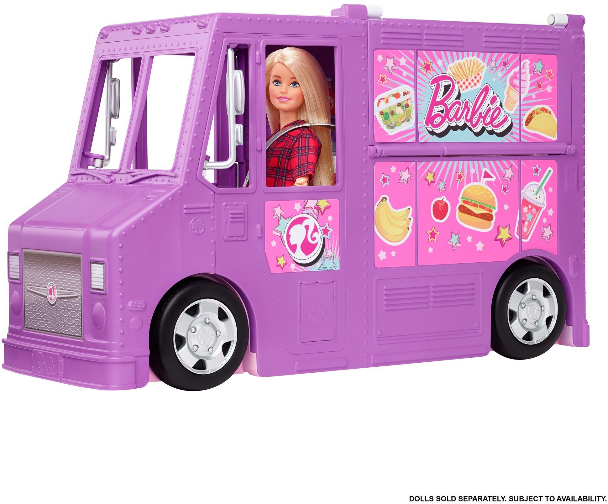 Image of Barbie Spielzeug-Bus »Food-Truck (aufklappbar)«, inkl. 30 Zubehörteile