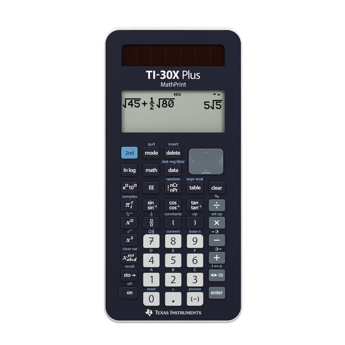 Texas Instruments Taschenrechner TI-30X Plus MathPrint inkl. Schutztasche Schwarz & Fachbuch