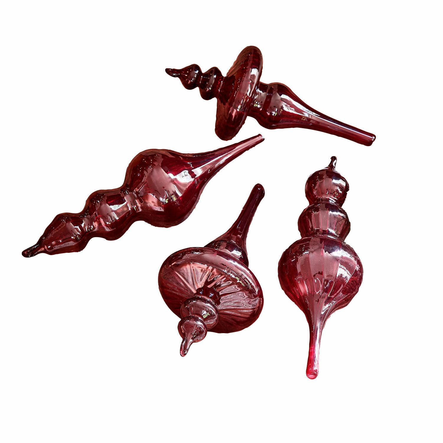 Mirabeau Christbaumschmuck Anhänger 4er Set Camorita bordeaux, none