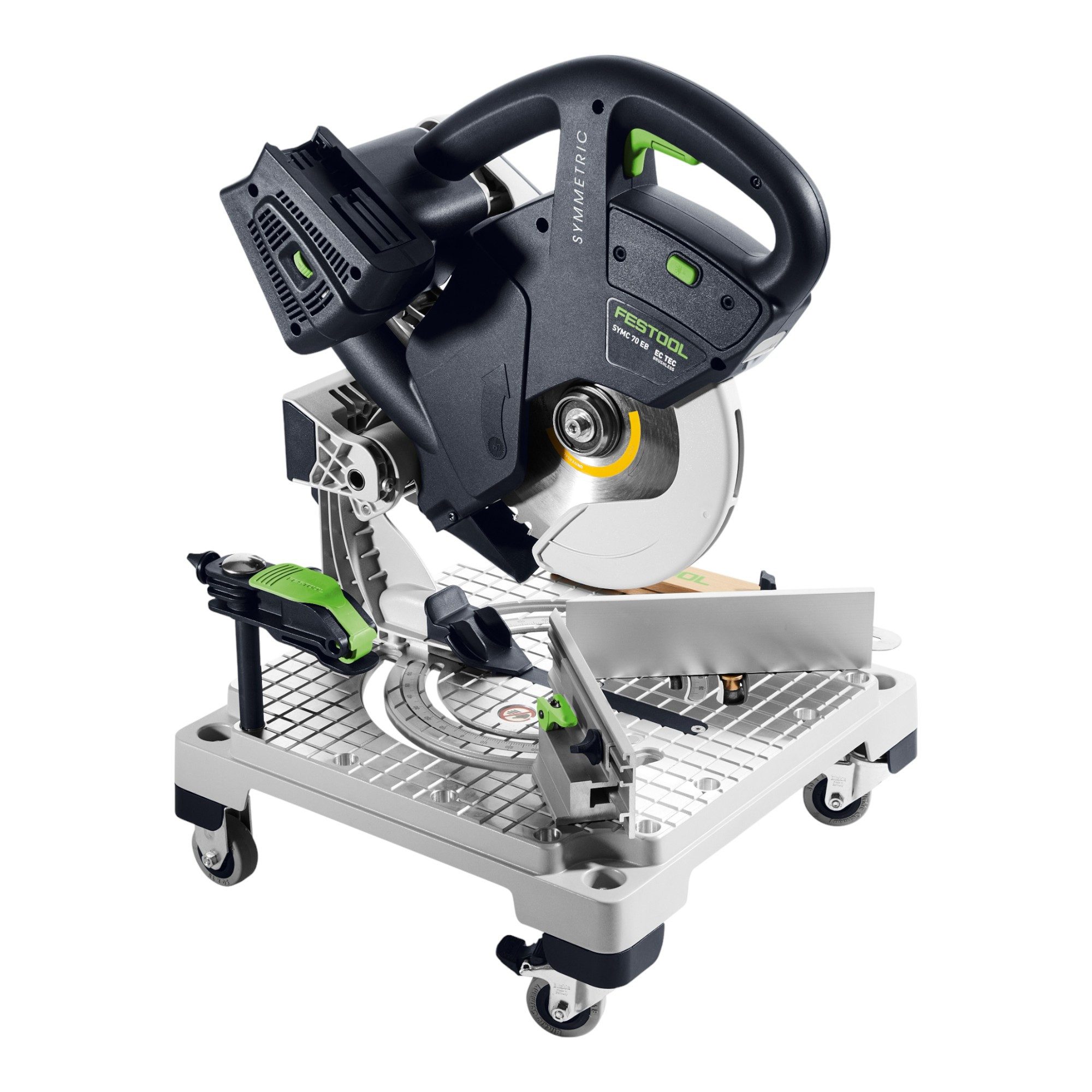 FESTOOL Akku-Kapp-Gehrungssäge SYMC 70 EB-Basic SYMMETRIC Akku Leistensäge 36 V (2 x 18 V) 216 mm