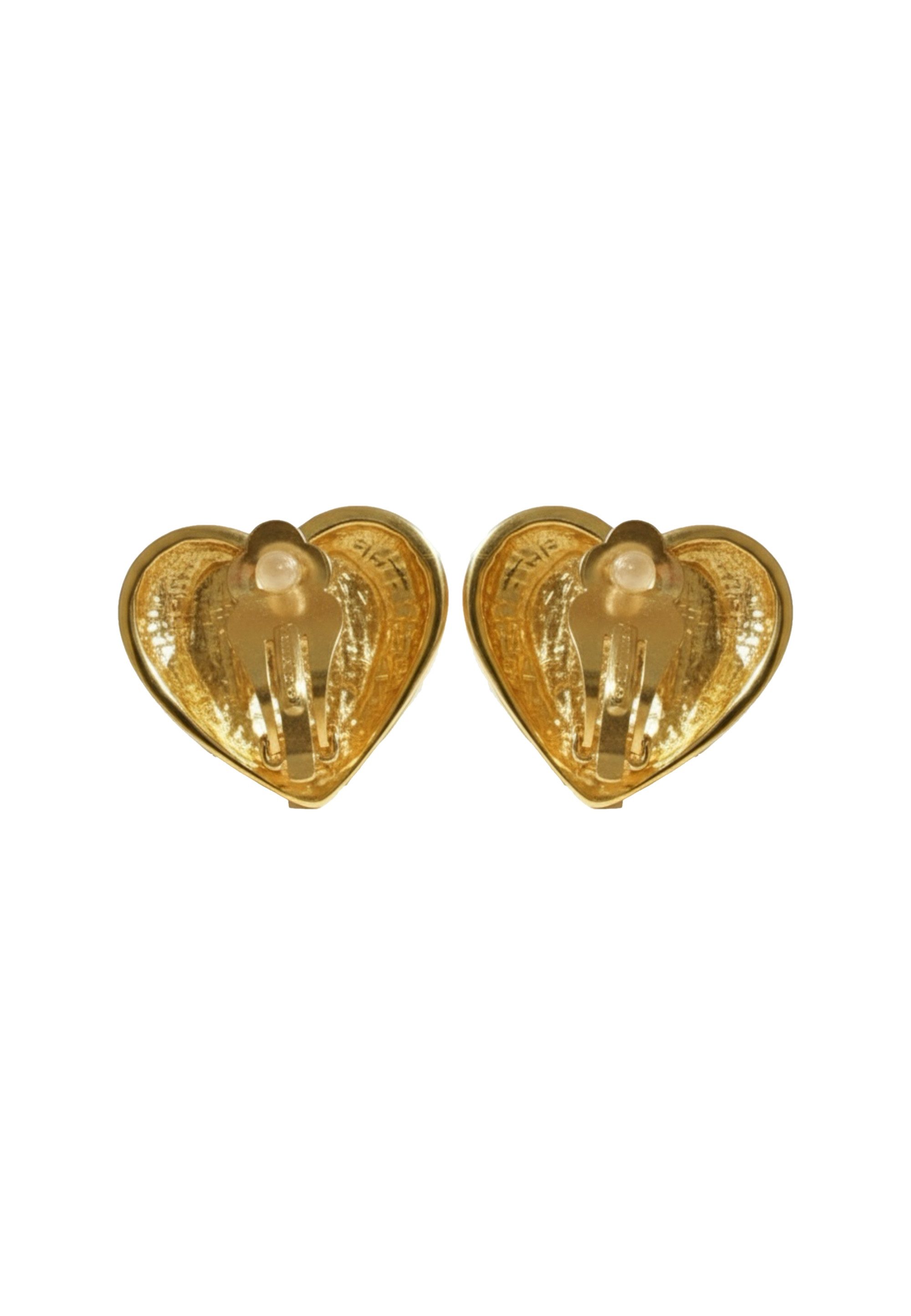 FILIPPA FIRENZE Paar Ohrclips Milano Edg, in toller Herz-Form aus Gold