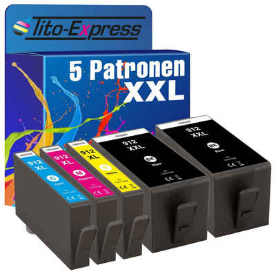 Tito-Express 5er Set ersetzt HP 912 XL 912XL Tintenpatrone (Multipack, für HP Officejet (Pro) 8012 8014 8015 8024 8022 8024 8025 8030)