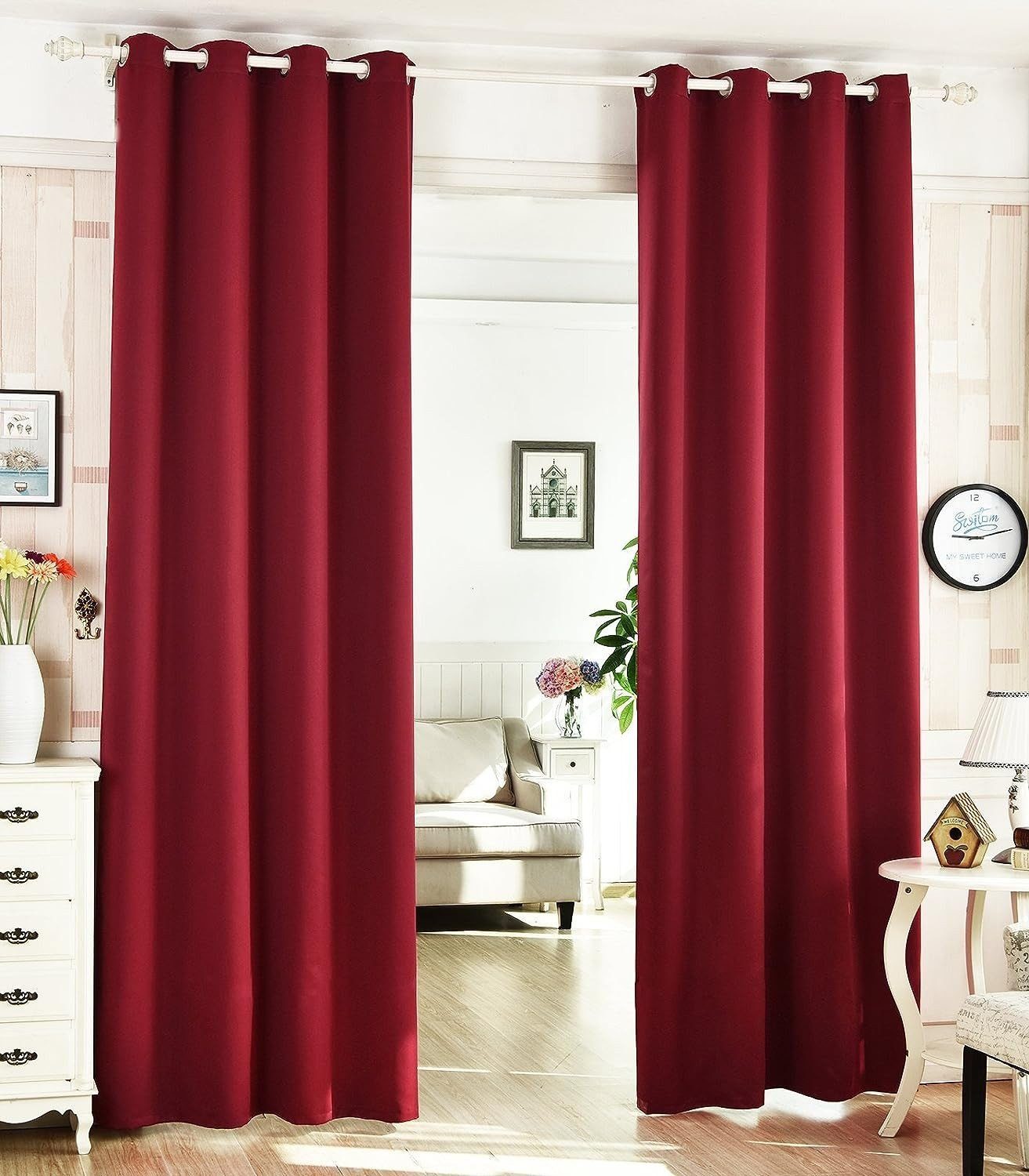 Woltu Vorhang (2 St), Ösen, blickdicht, Leichte Wärmeisolierend Kälteschutz günstig online kaufen