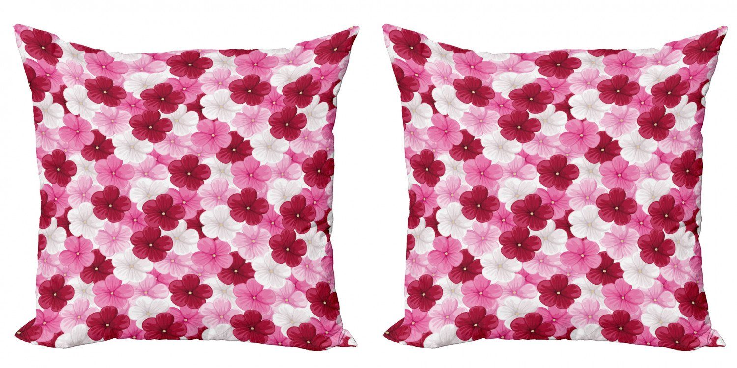 Kissenbezüge Modern Accent Doppelseitiger Digitaldruck, Abakuhaus (2 Stück), Blumen Blossom Malve Blume