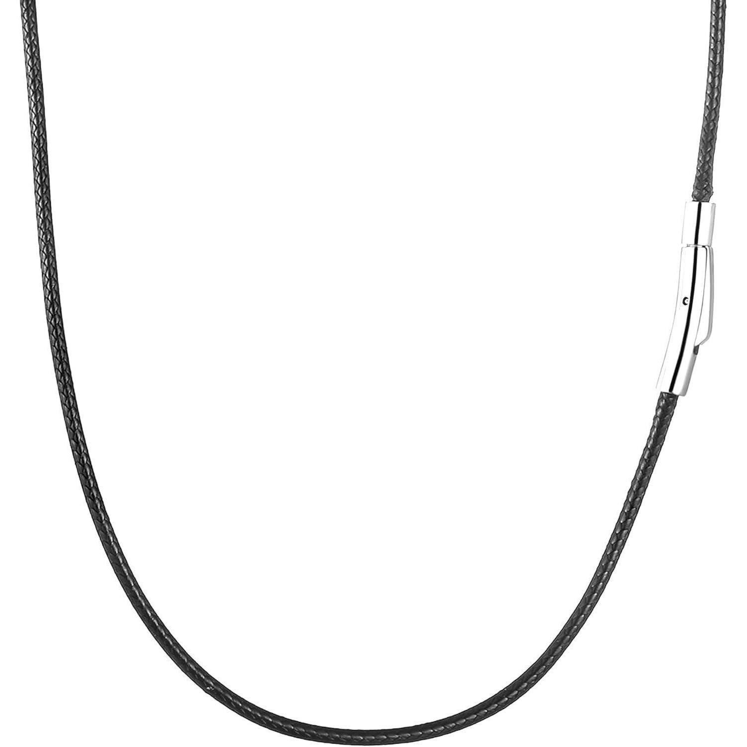 LuxusKollektion Lederband Lederkette Herren Damen Schwarz Braun 2/3mm Halskette 46-76cm