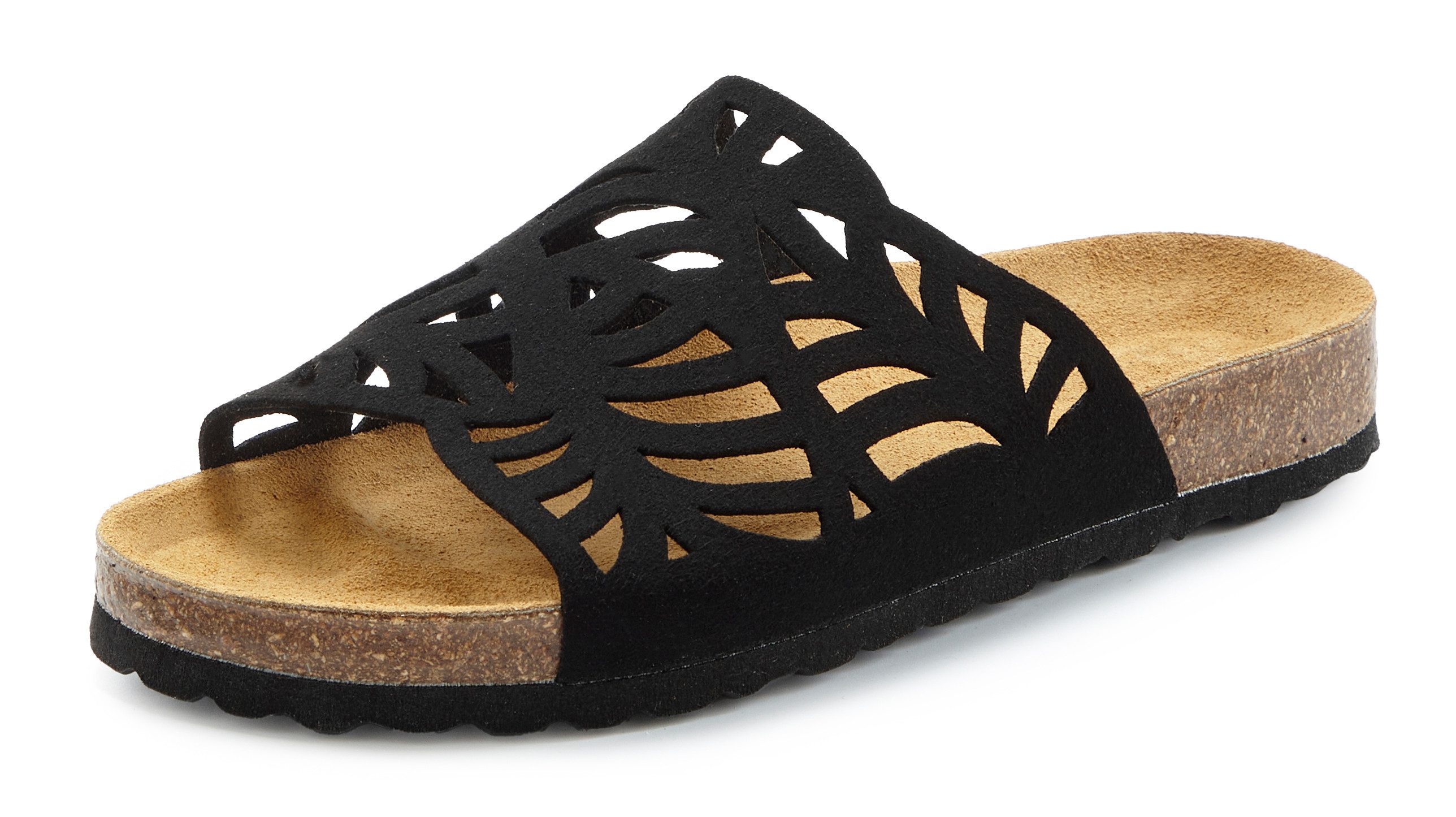 Vivance Mule, offener Schuh, Sandale, Sandalette, Sommerschuh, Pantolette NEU mit Korkfußbett und Lederanteil