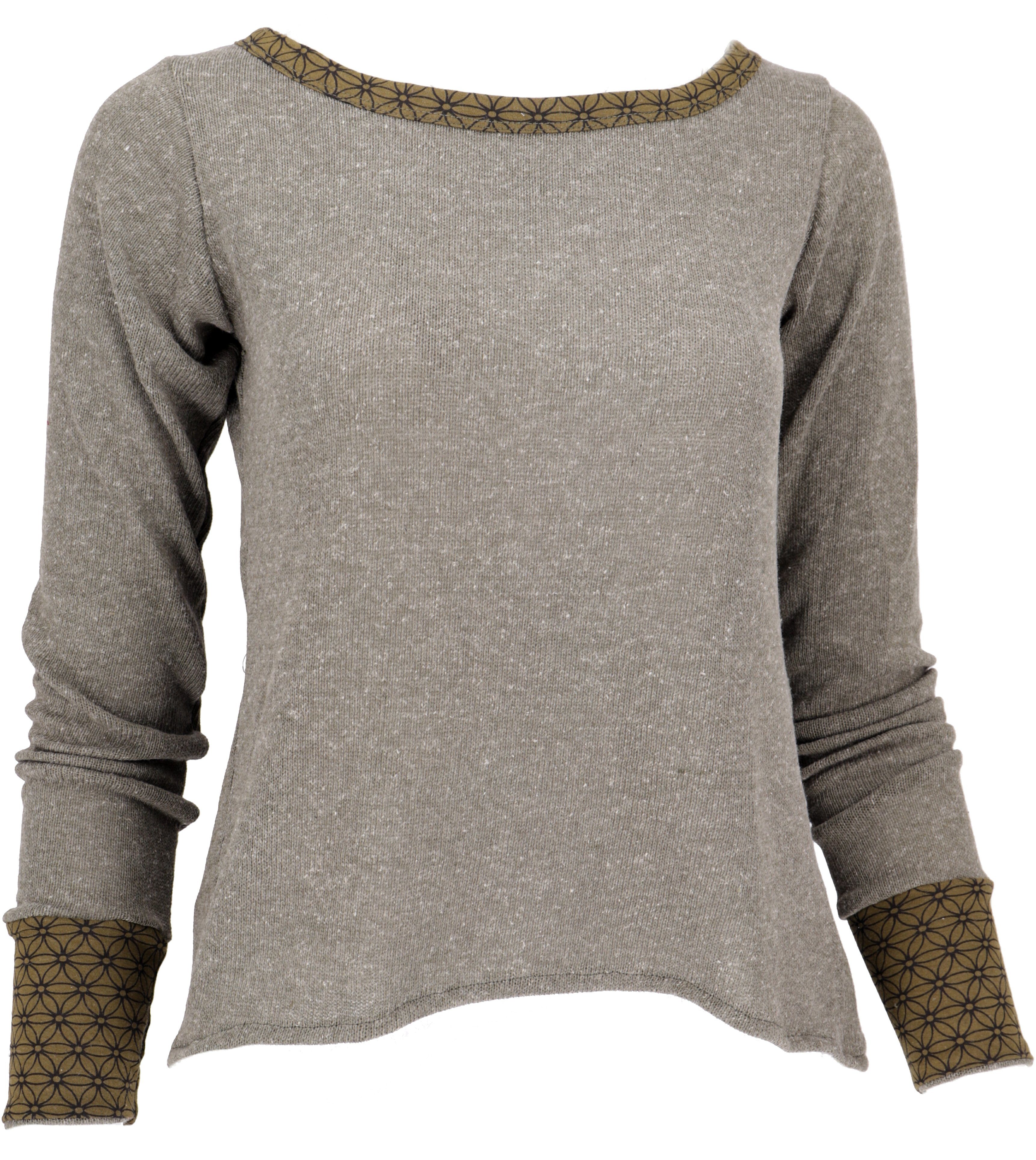 Guru-Shop Longsleeve Psytrance Feinstrick Shirt, Langarmshirt günstig online kaufen