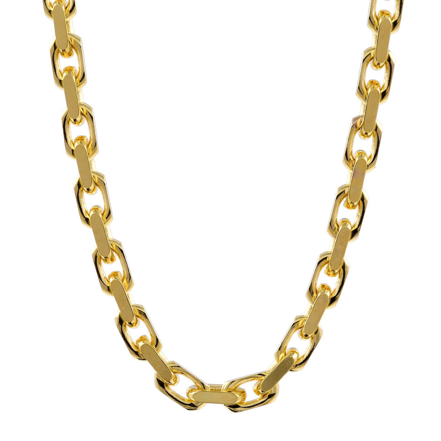 HOPLO Goldkette Ankerkette diamantiert 333 - 8 Karat Gold 1,8 mm Kettenlänge 50 cm (inkl. Schmuckbox), Made in Germany | Ketten ohne Anhänger