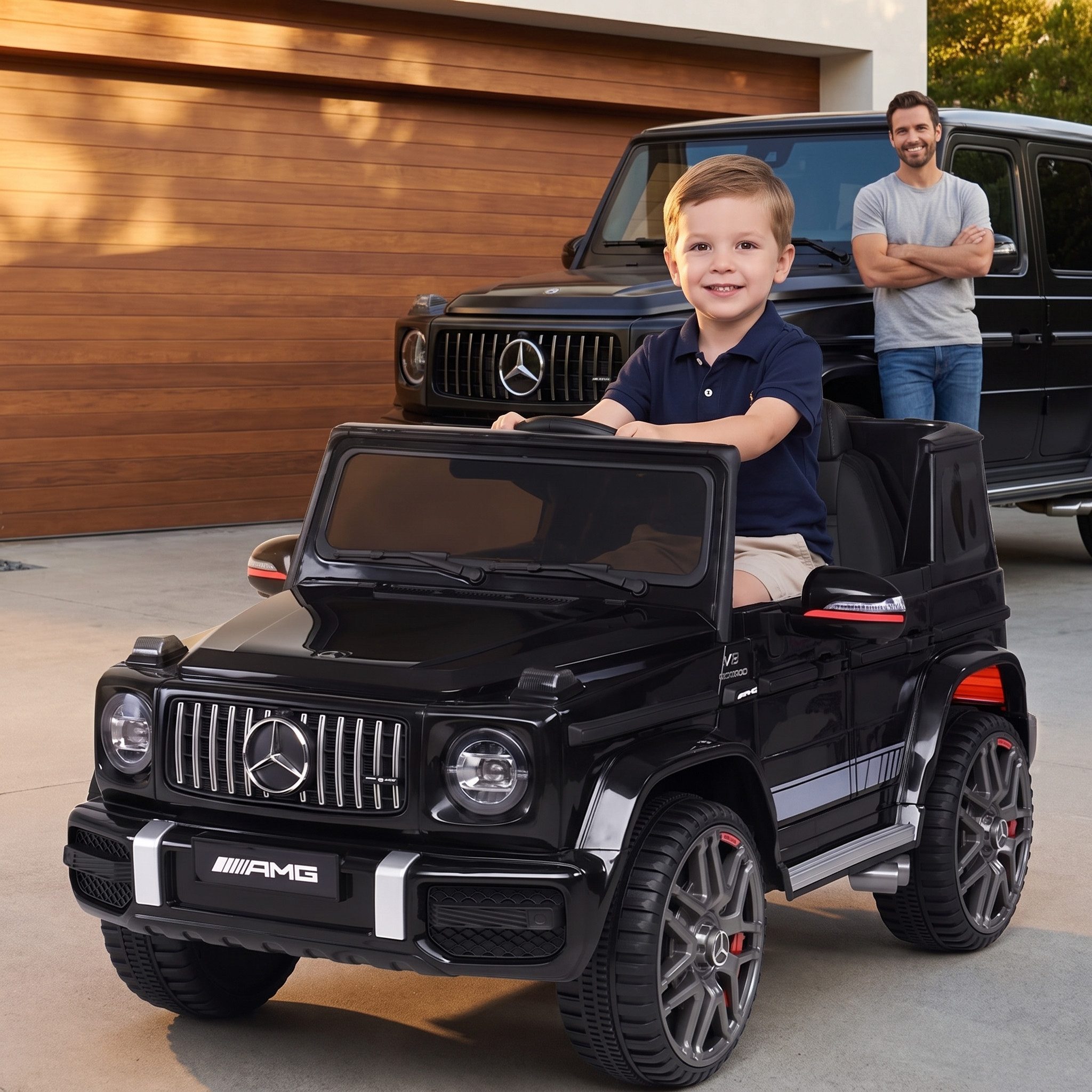 Actionbikes Motors Elektro-Kinderauto Mercedes Benz AMG G63 Kinder Elektro Auto ab 3 Jahre, Kinderelektroauto mit Fernbedienung und Bremsautomatik