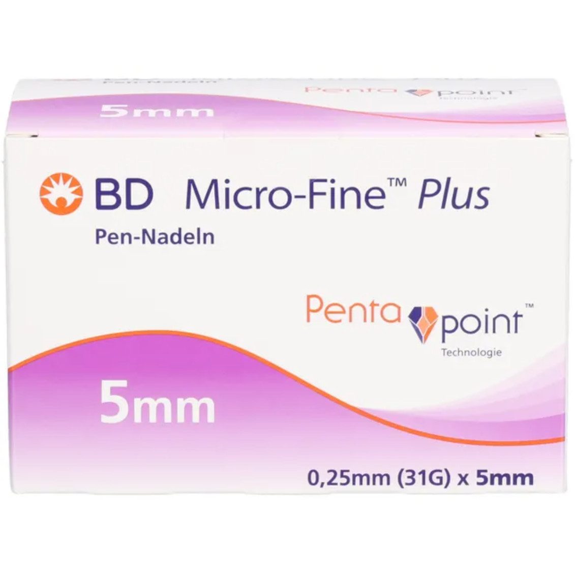 DocMed Lanzetten BD Micro-Fine Plus Pentapoint PenKanülen 5 mm, 31G, 100 St., Spar-Set, Diabetes Management, 100 tlg., Silikonbeschichtung, Steril