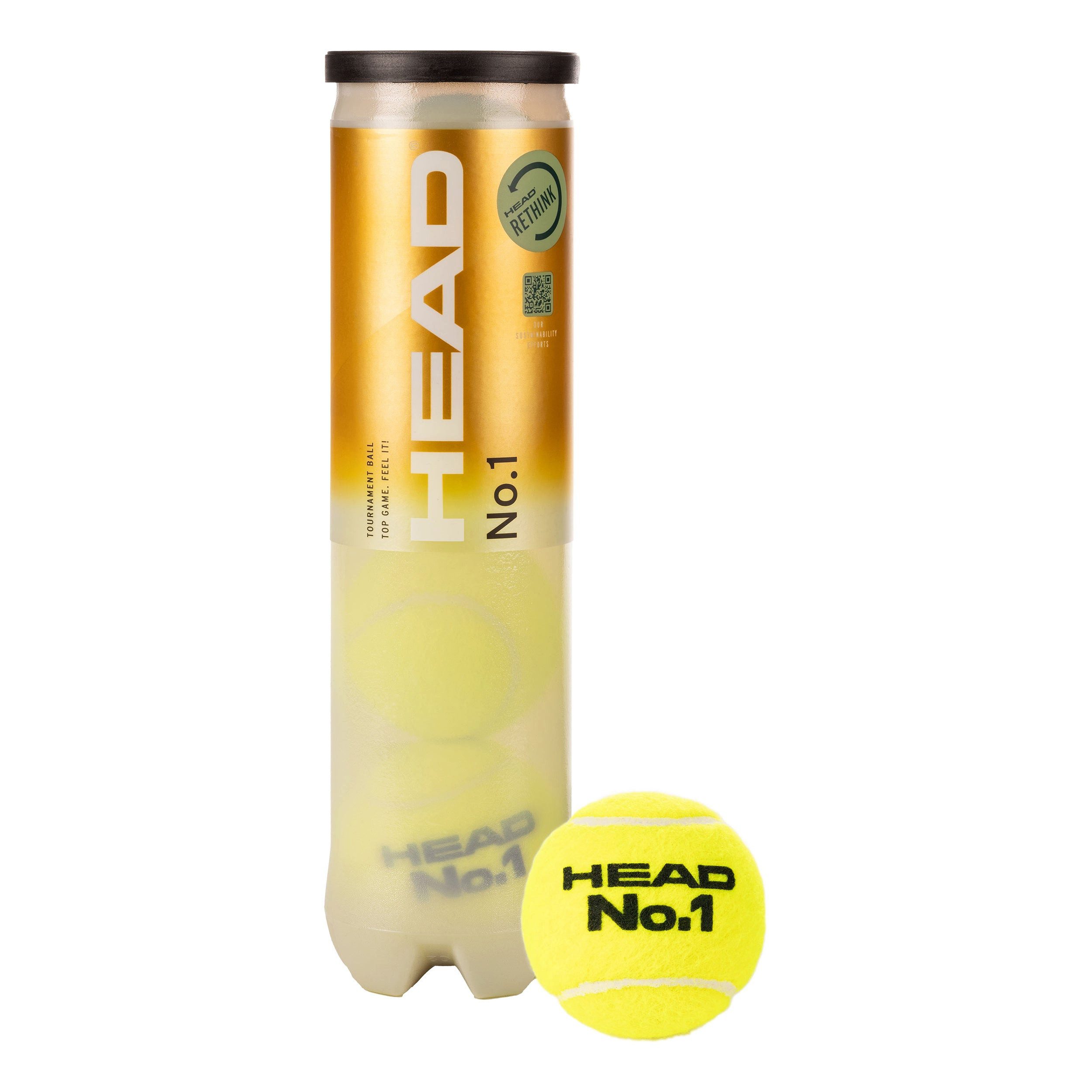 Head Tennisball No.1 - 4 Tennisbälle - Innendruckball - (4er Dose)