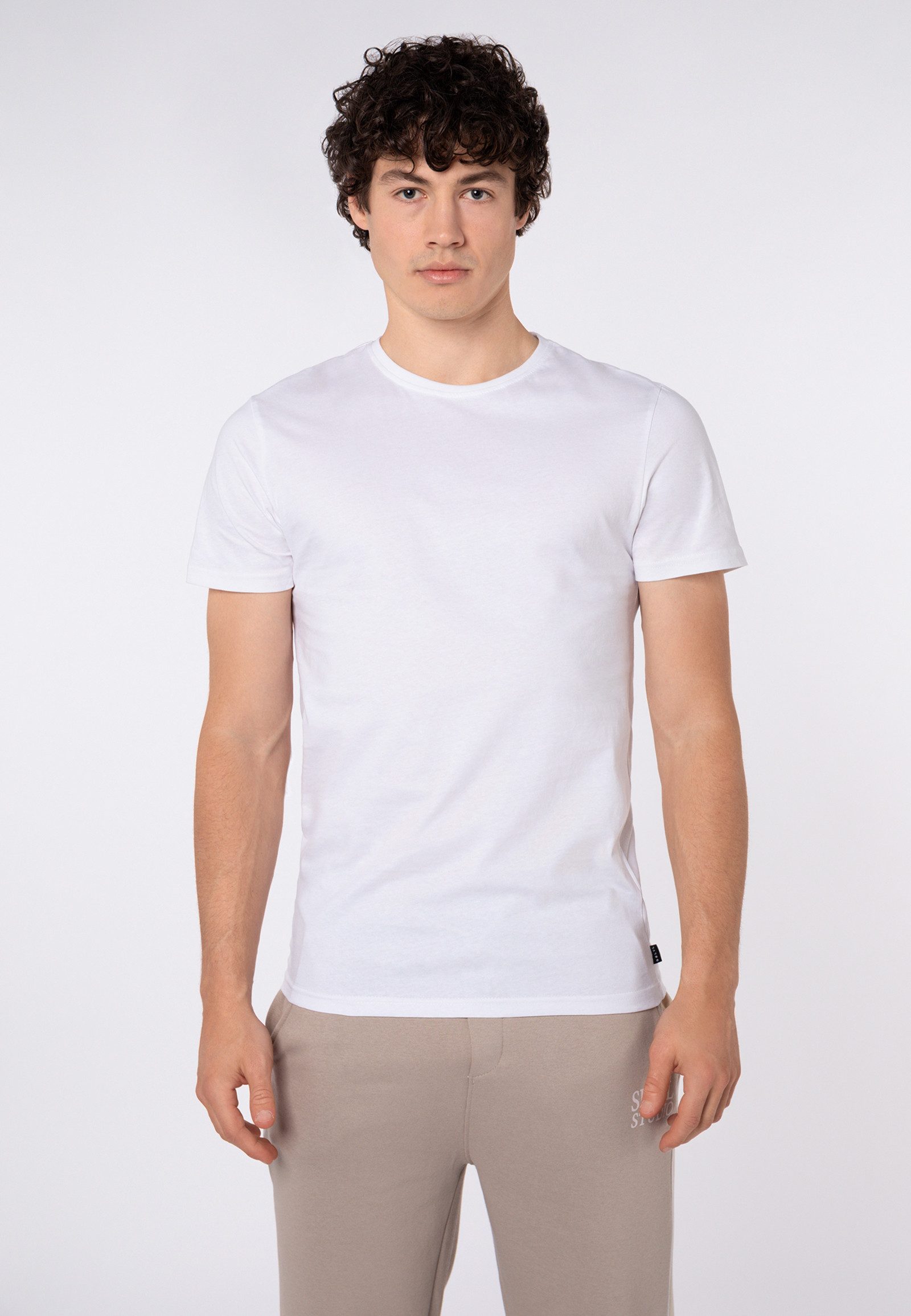 SUBLEVEL T-Shirt Herren Basic Shirt 5er Pack schwarz und weiß (5-tlg) Basic Shirt Sparpack