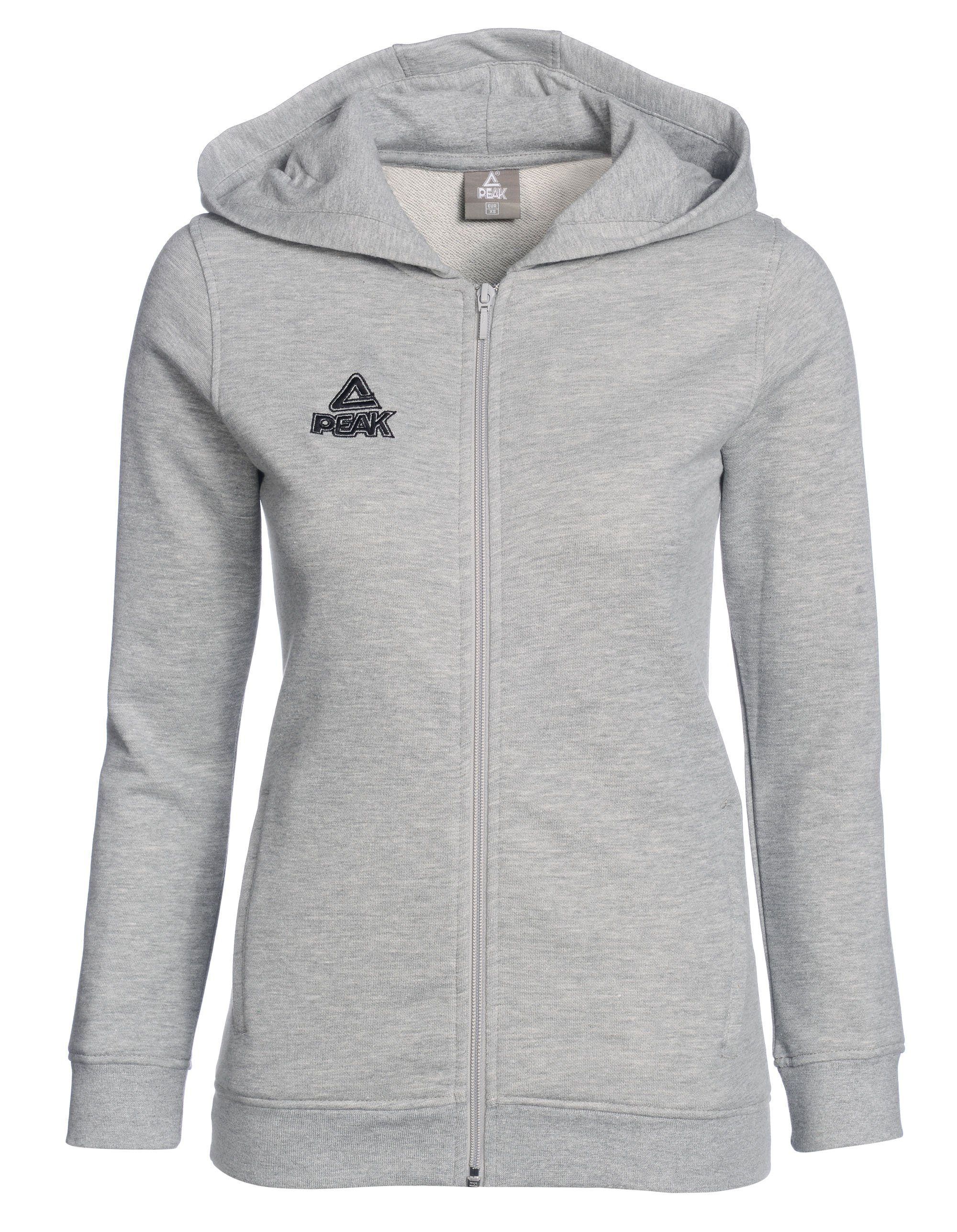 PEAK Sweatjacke classic mit hohem Tragekomfort grau